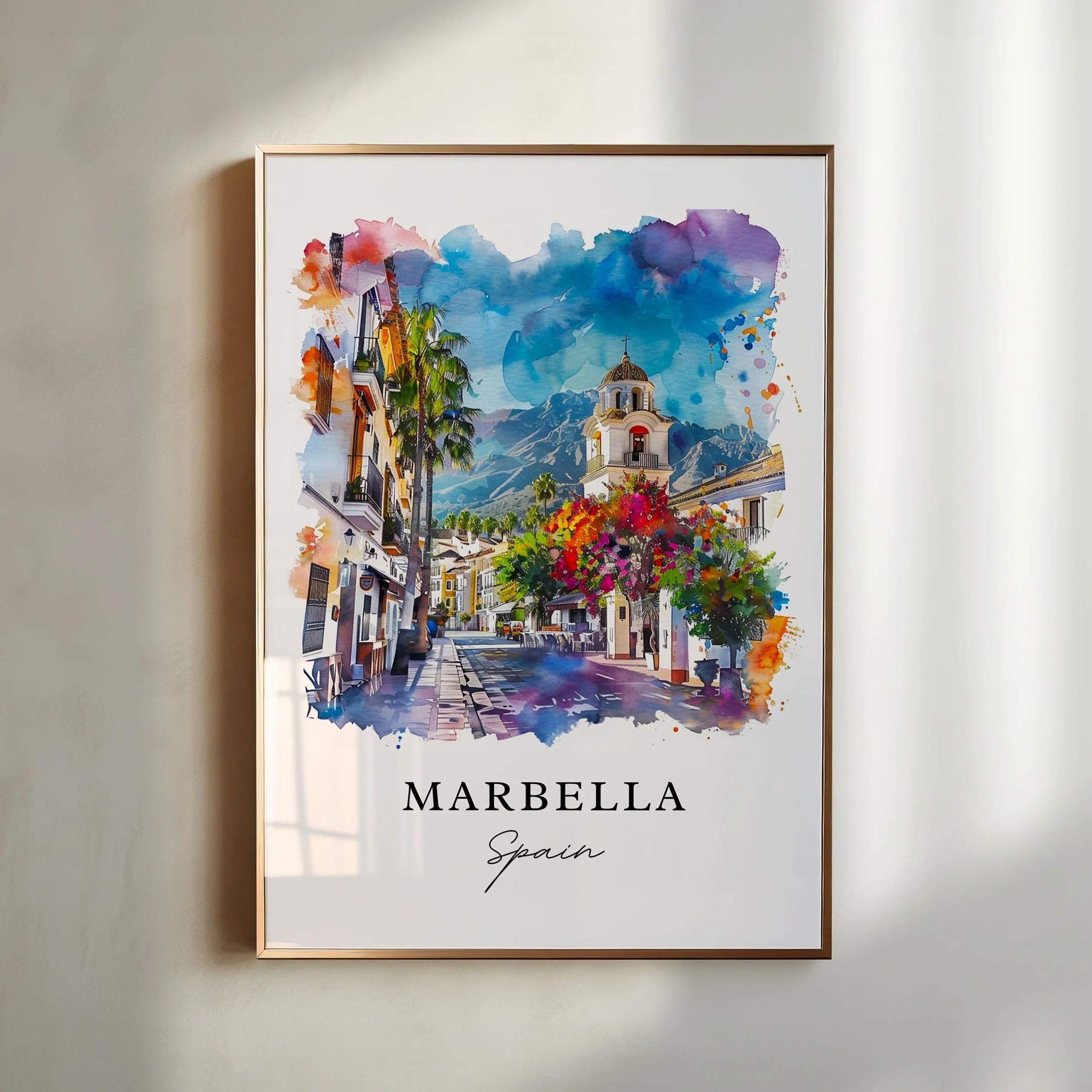 Marbella, Spain – Watercolor Art Print