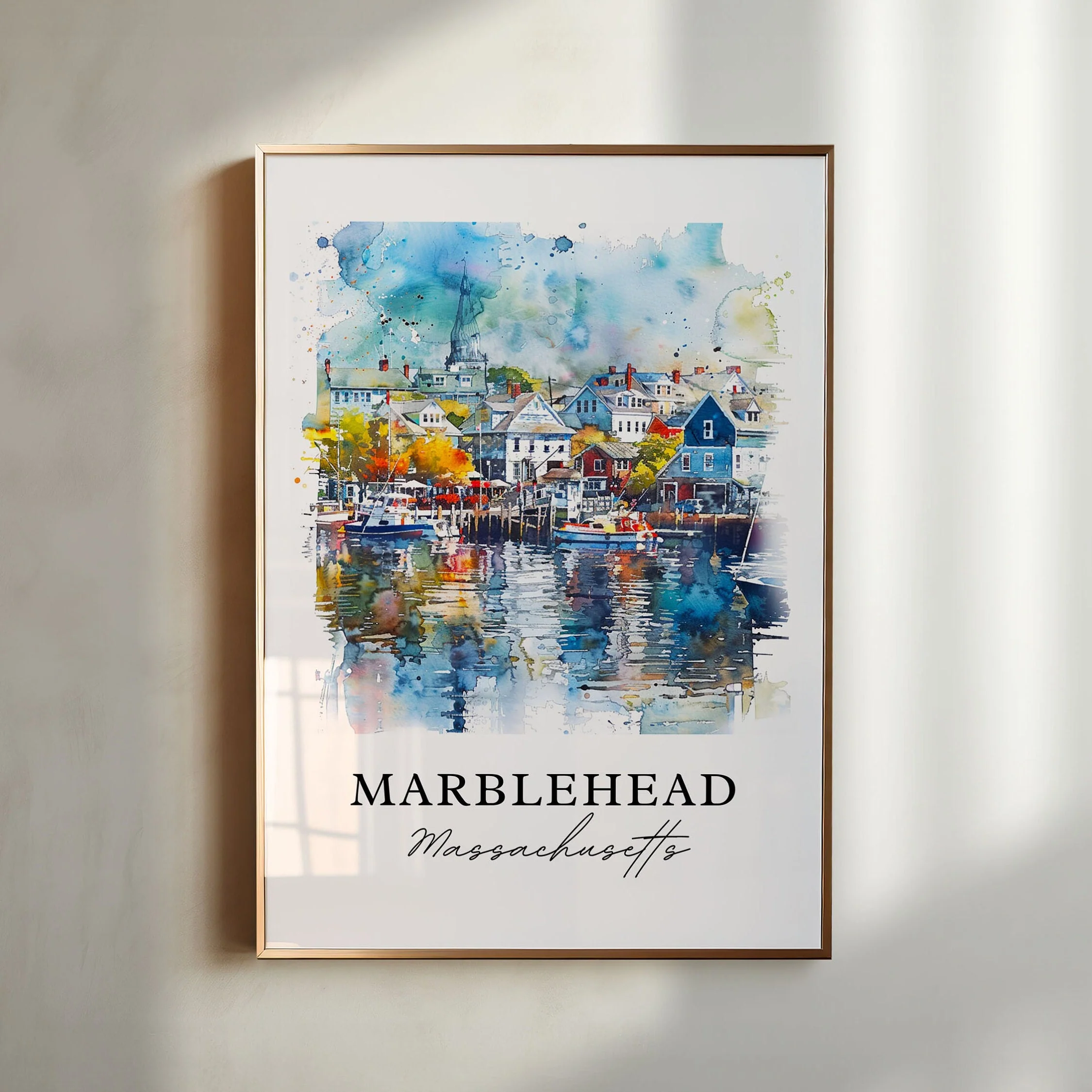 Marblehead, USA – Watercolor Art Print