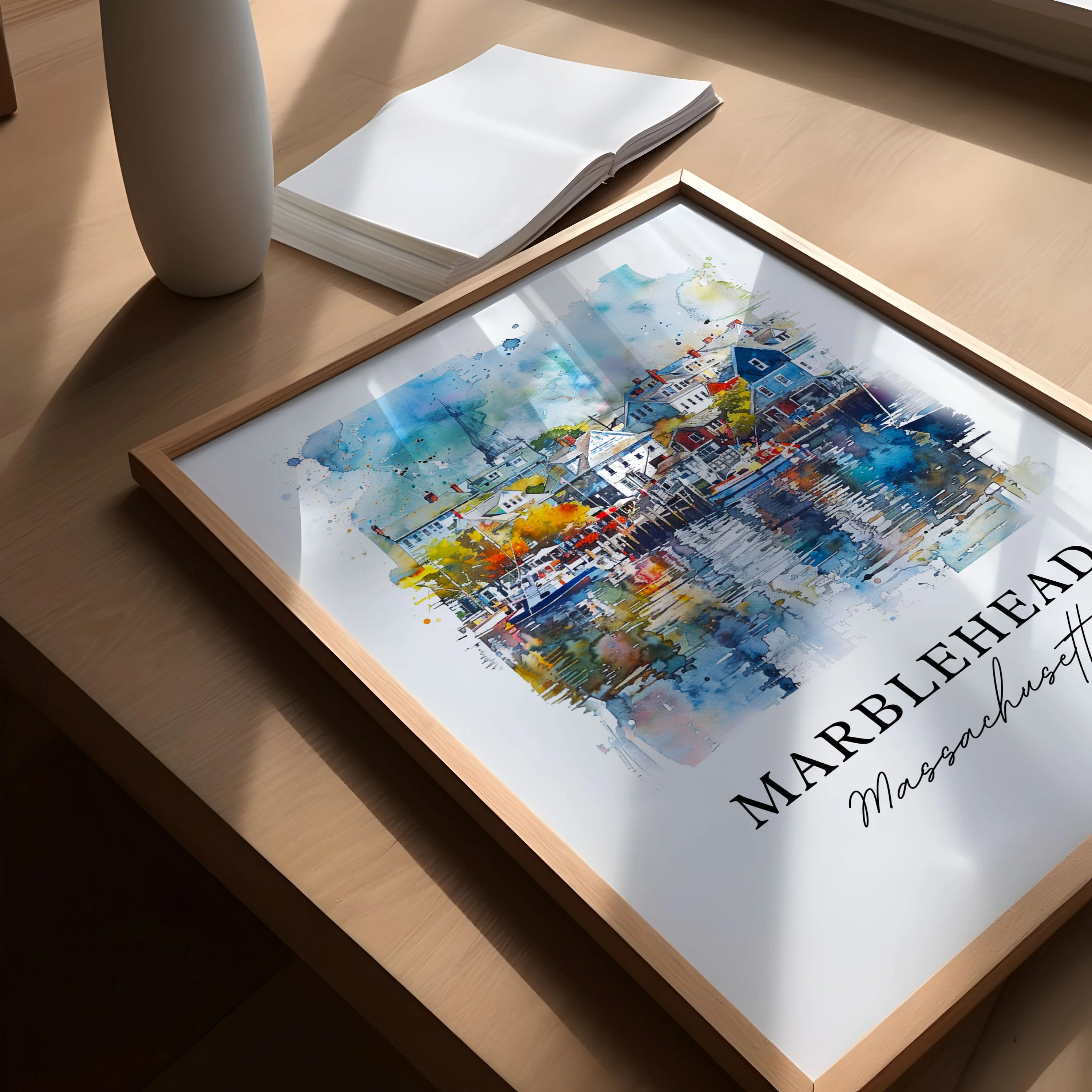 Marblehead, USA – Watercolor Art Print - Image 3
