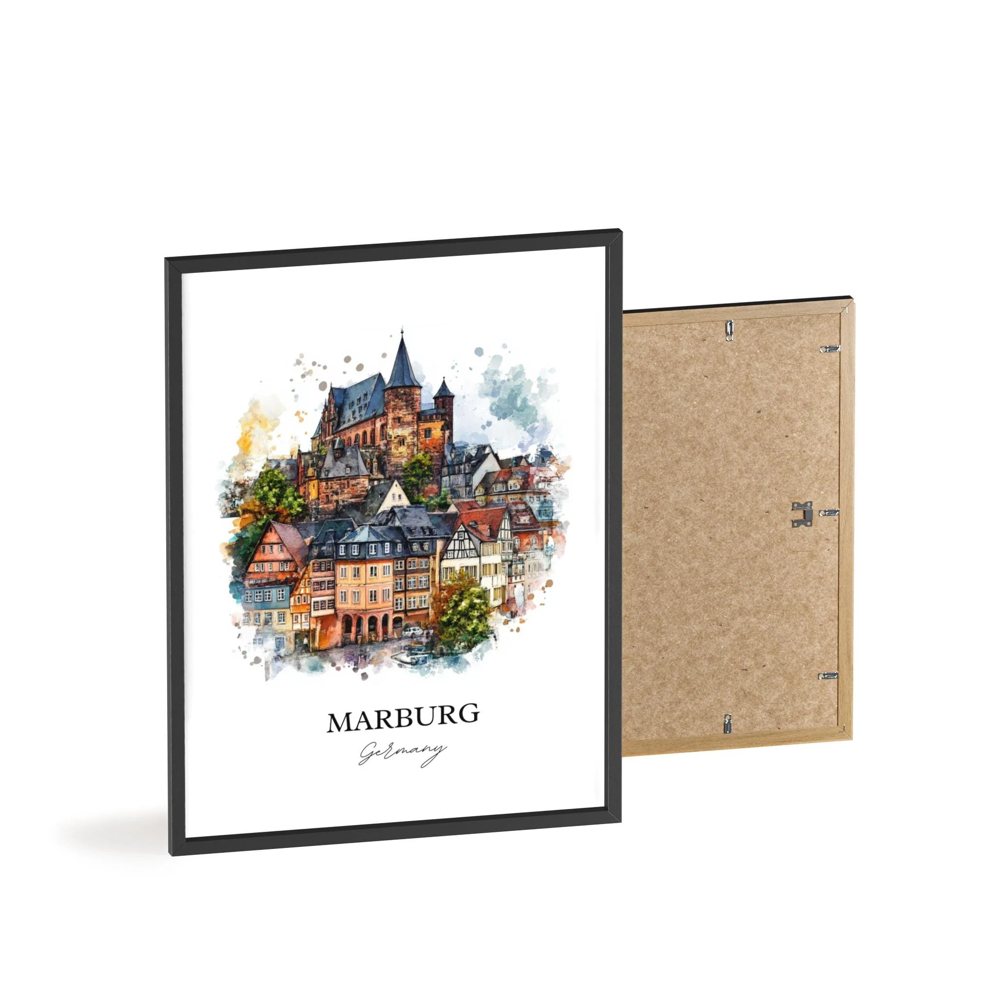 Marburg, Germany – Watercolor Art Print - Image 8