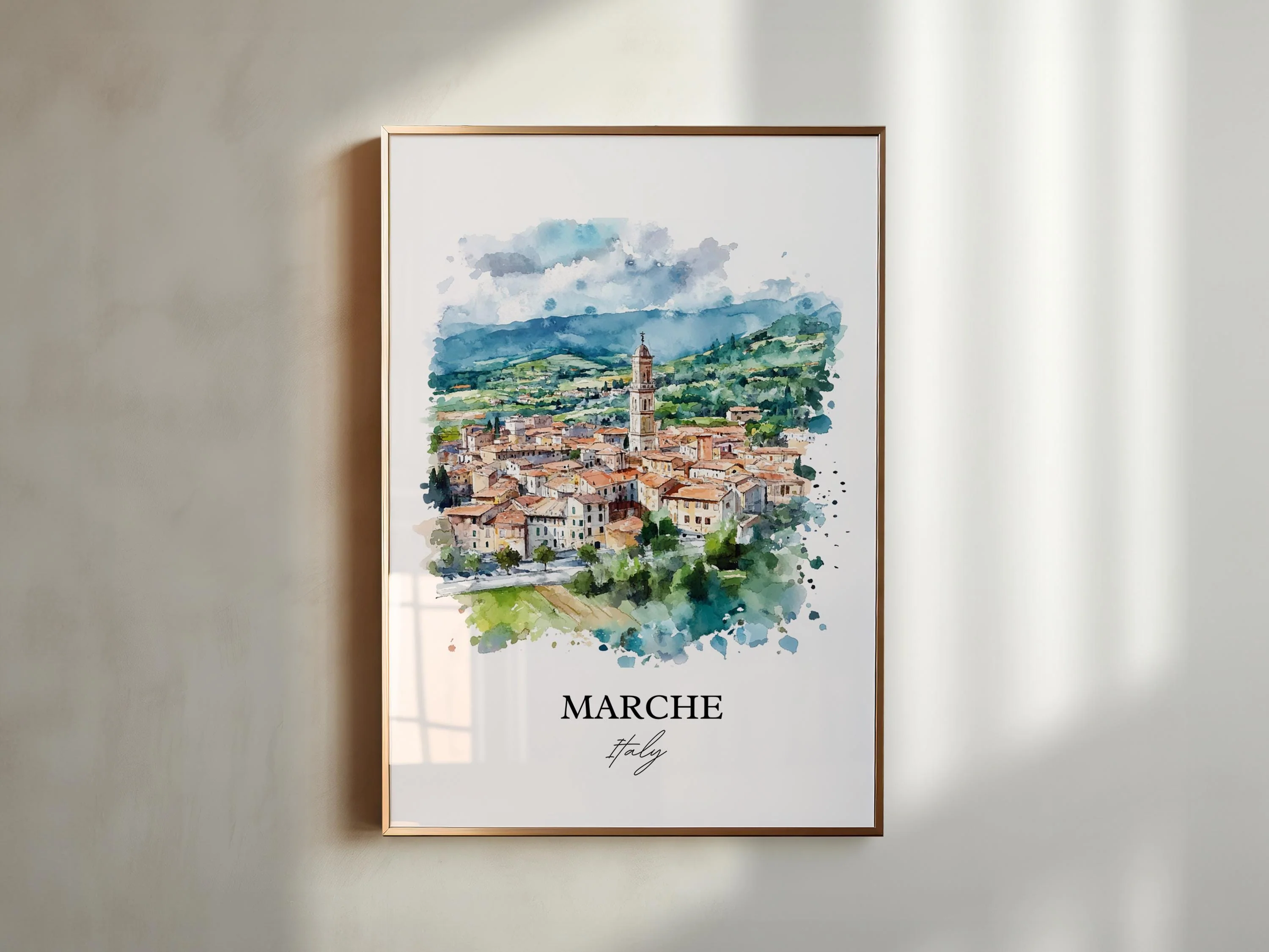Marche, Italy – Watercolor Art Print - Image 4