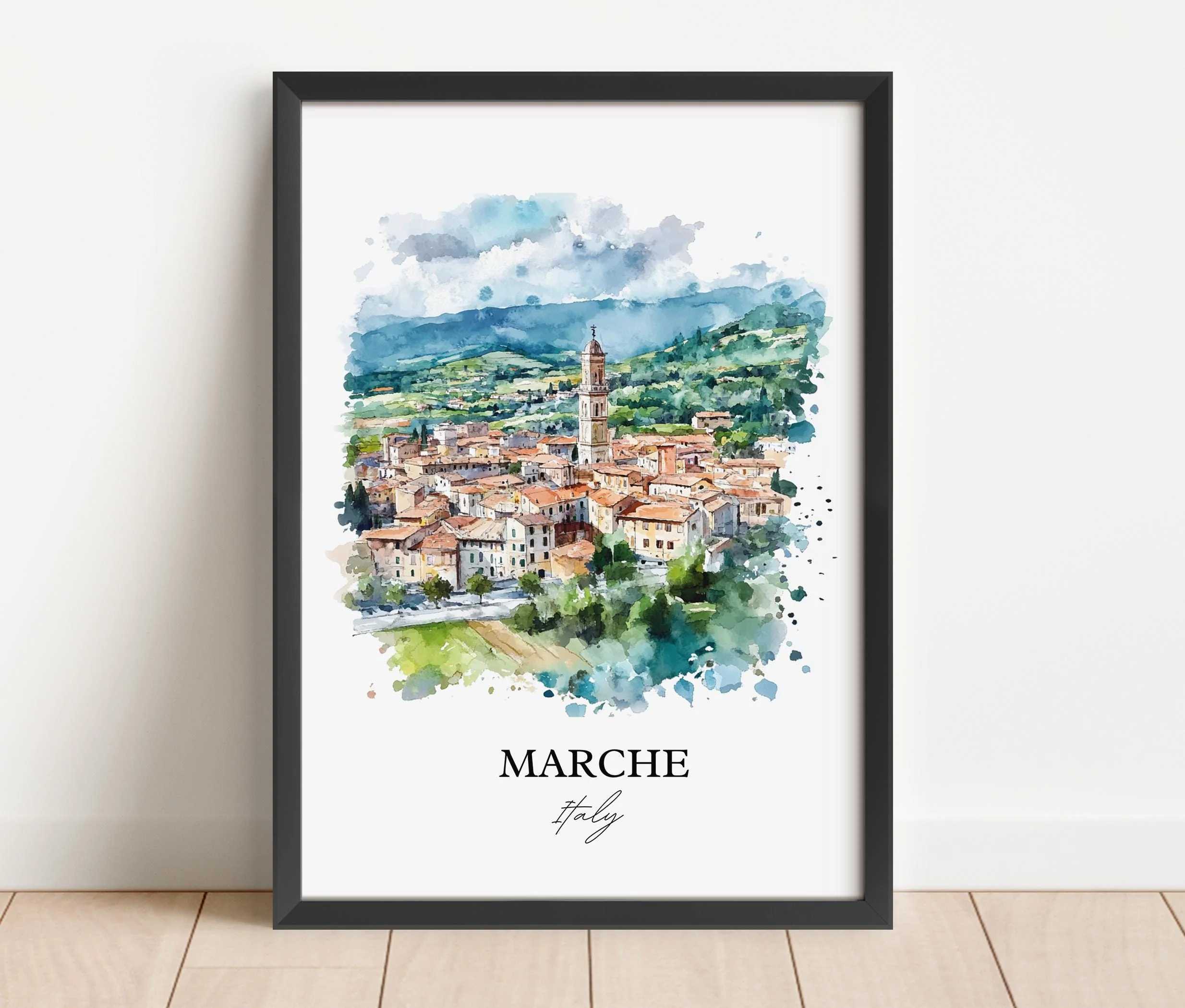 Marche, Italy – Watercolor Art Print - Image 5