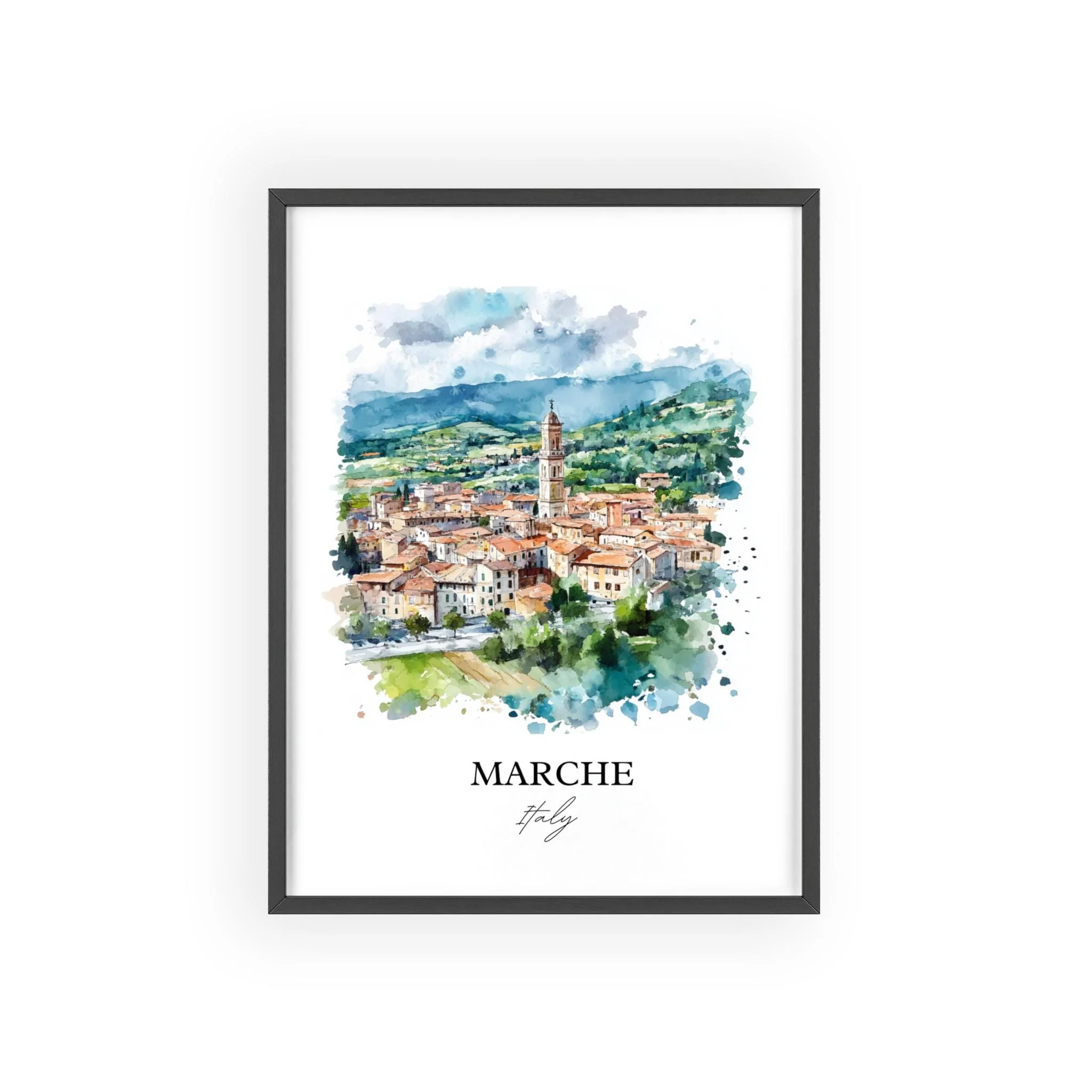 Marche, Italy – Watercolor Art Print - Image 7