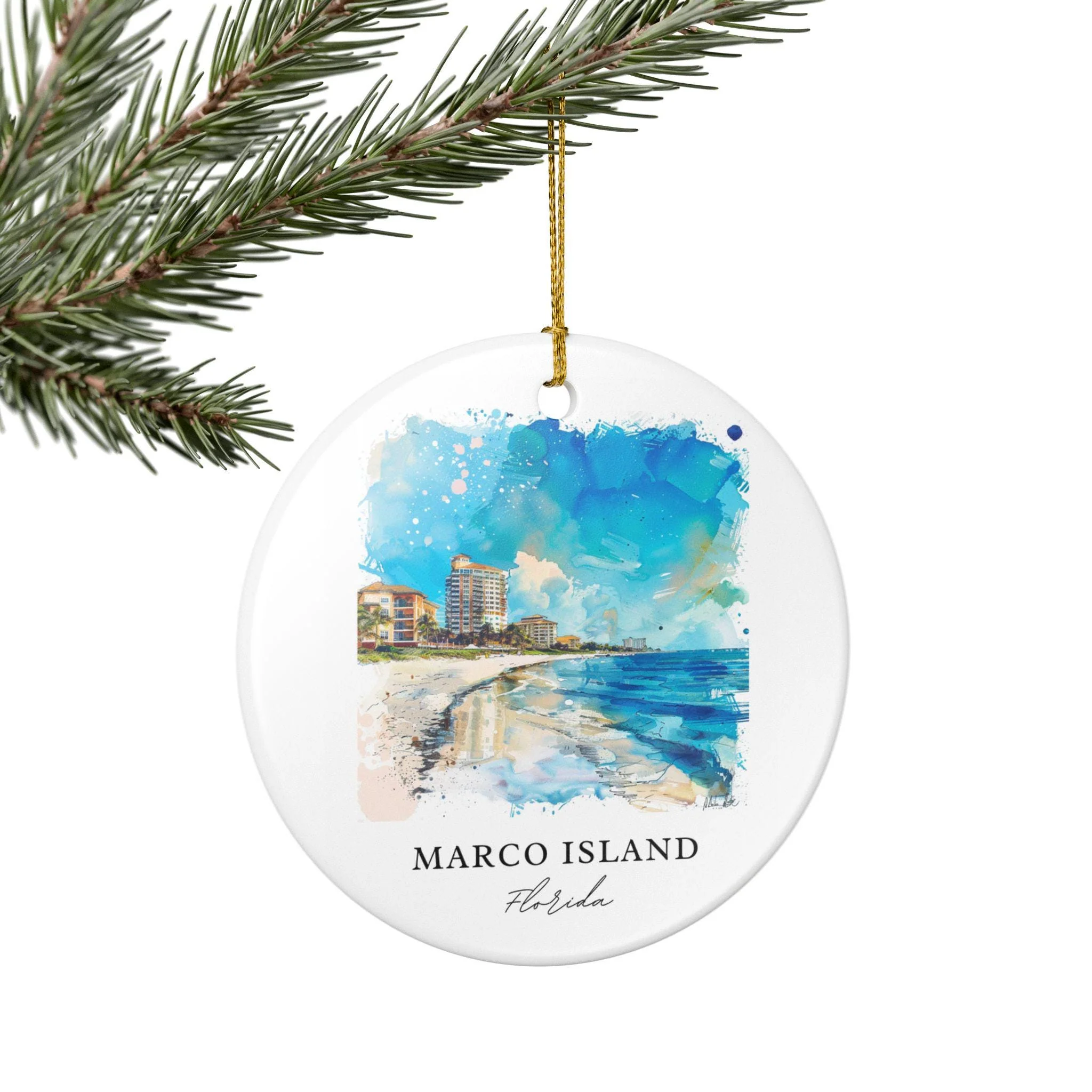 Marco Island Ornament: Unique Marco Island Souvenir, Marco Island Xmas Decor, and Authentic Marco Island FL Gift - Image 5