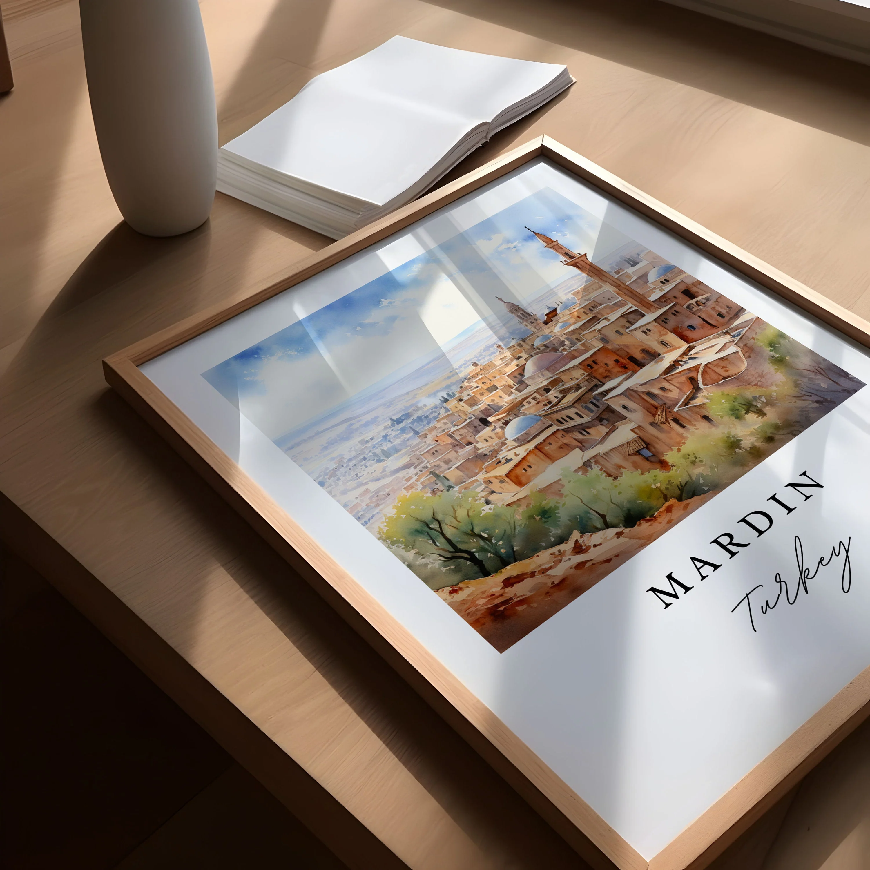 Mardin, Turkey – Watercolor Art Print - Image 3