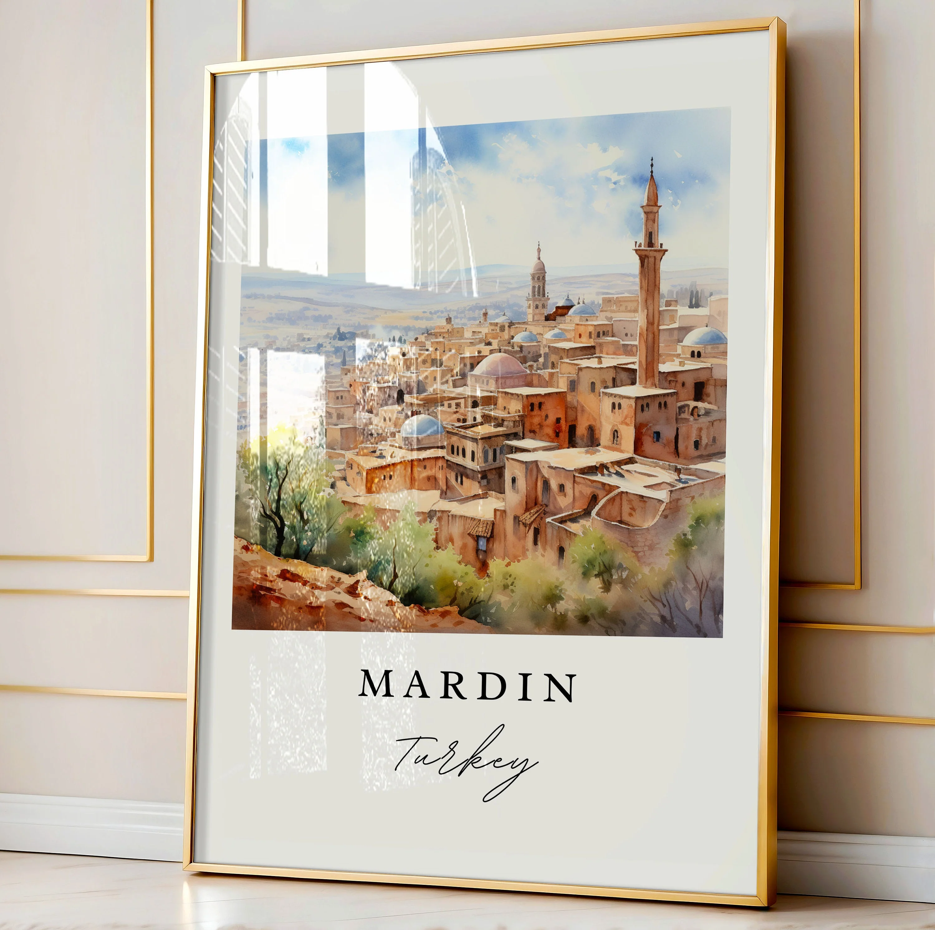 Mardin, Turkey – Watercolor Art Print - Image 4