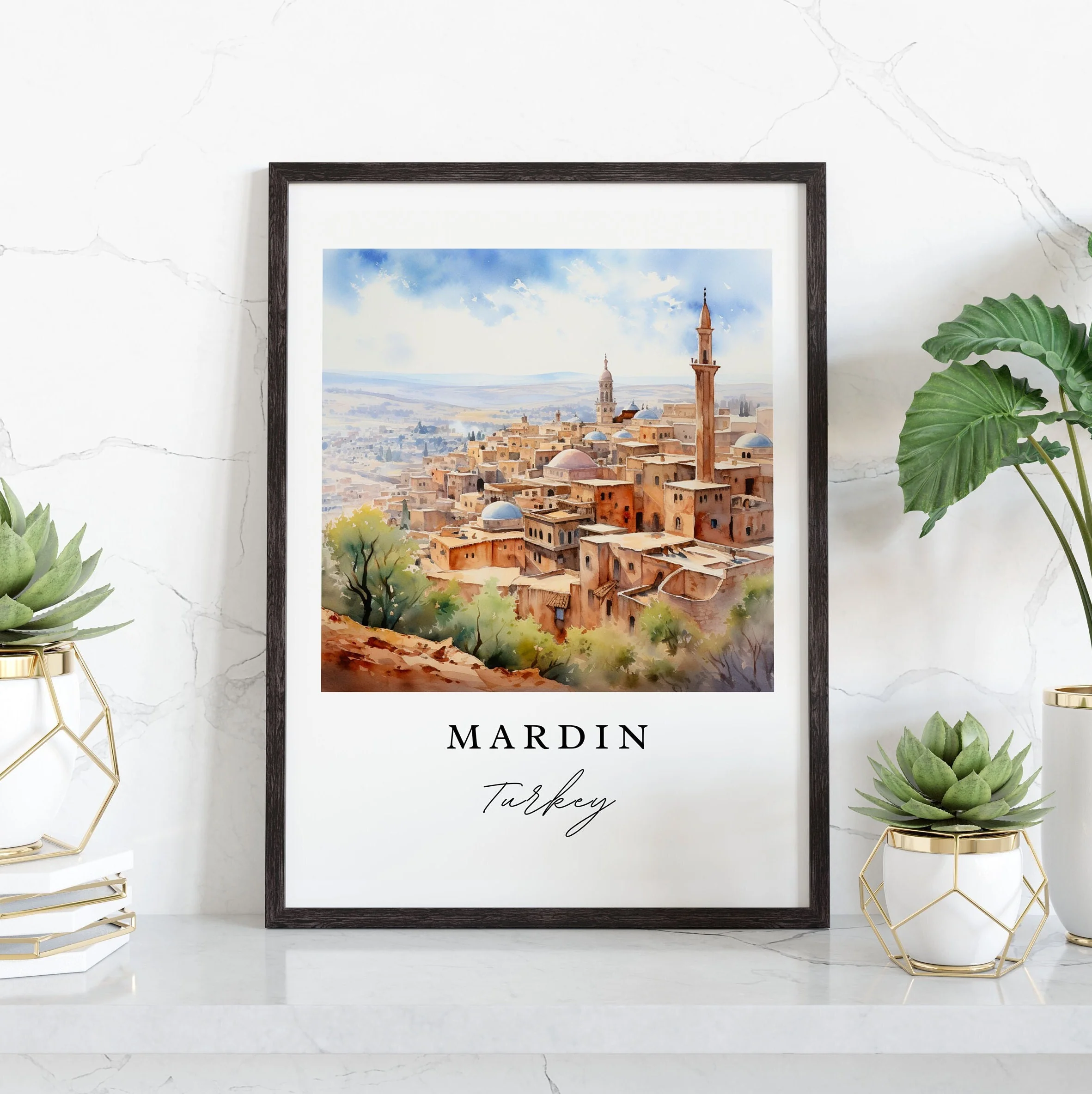 Mardin, Turkey – Watercolor Art Print - Image 5