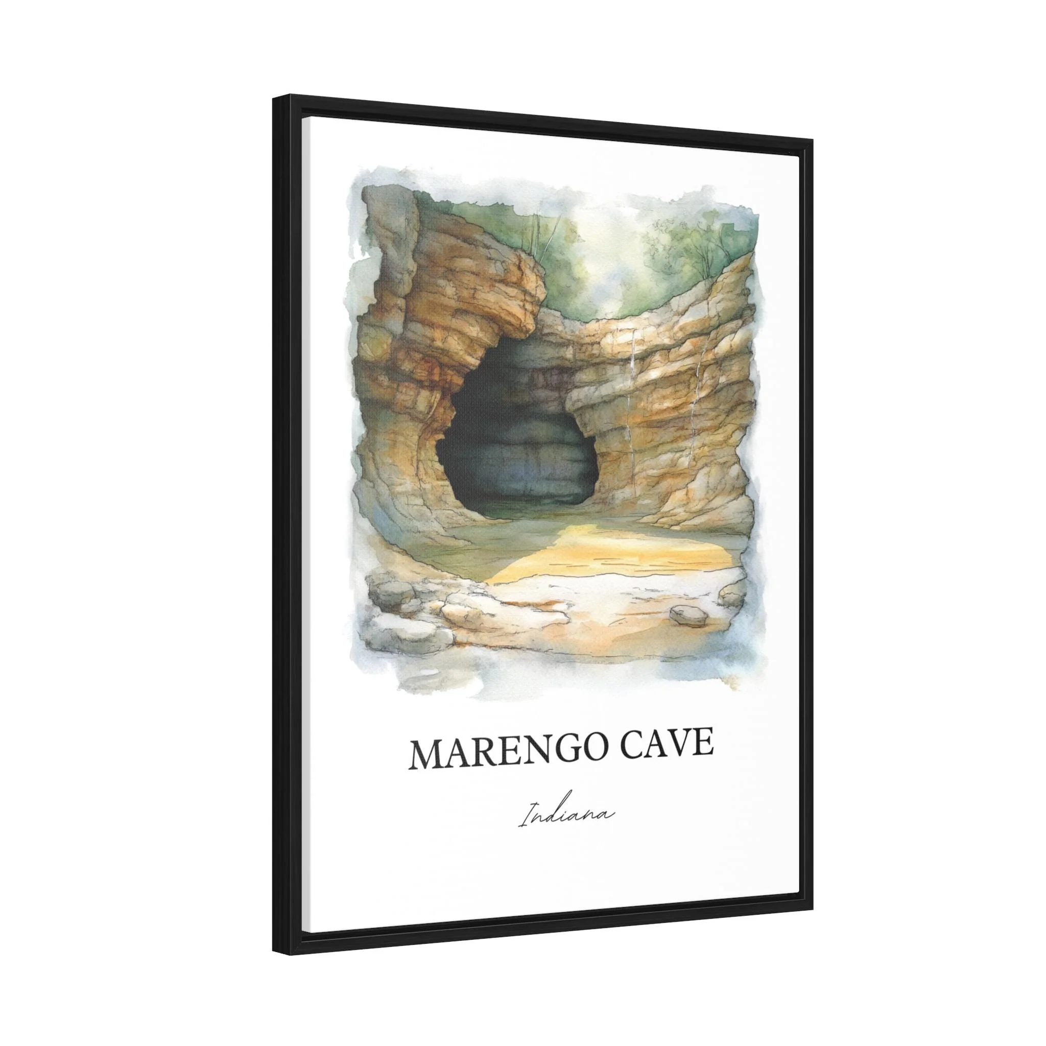Marengo Cave, Indiana, Indiana – Watercolor Art Print - Image 8