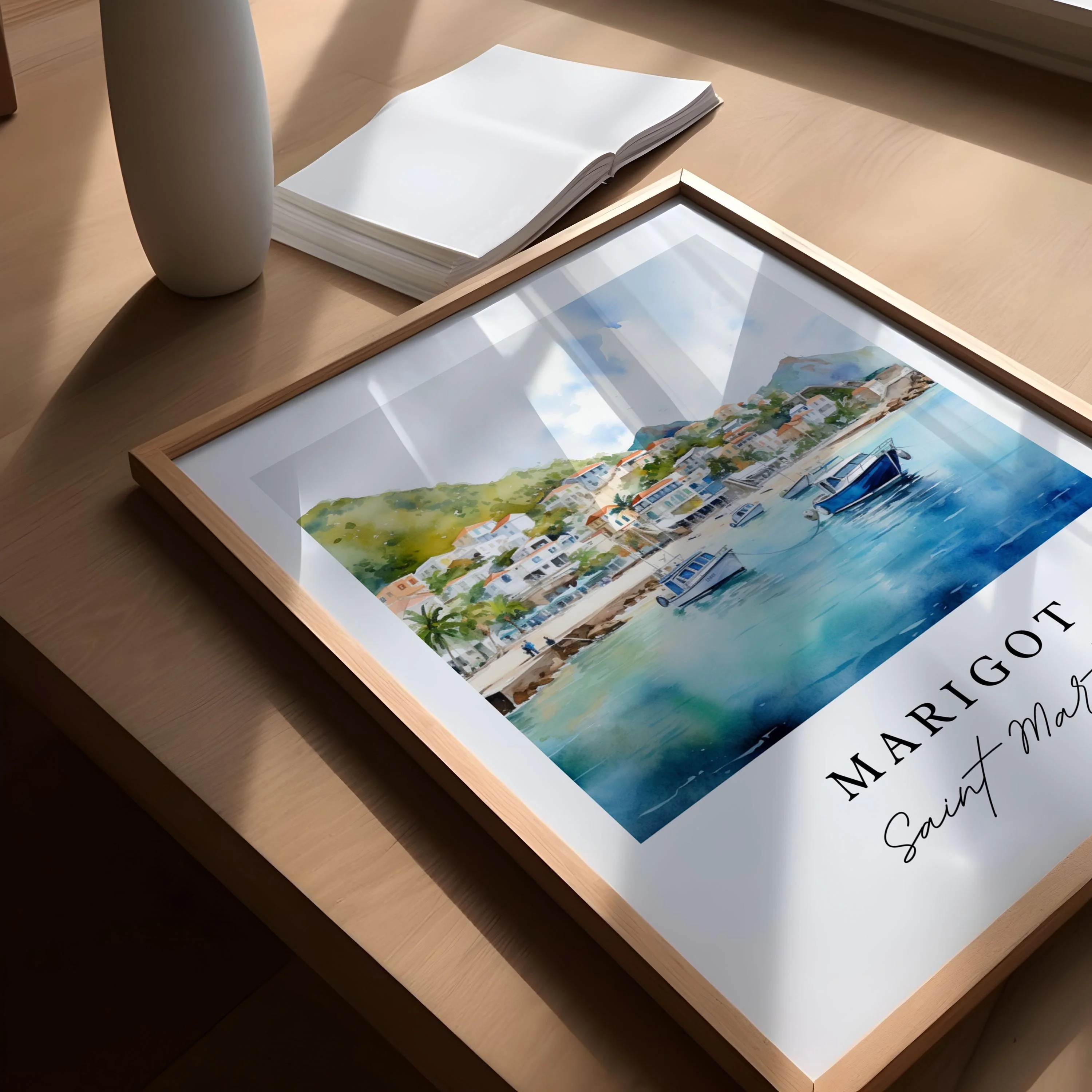 Marigot, Saint Martin – Watercolor Art Print - Image 3