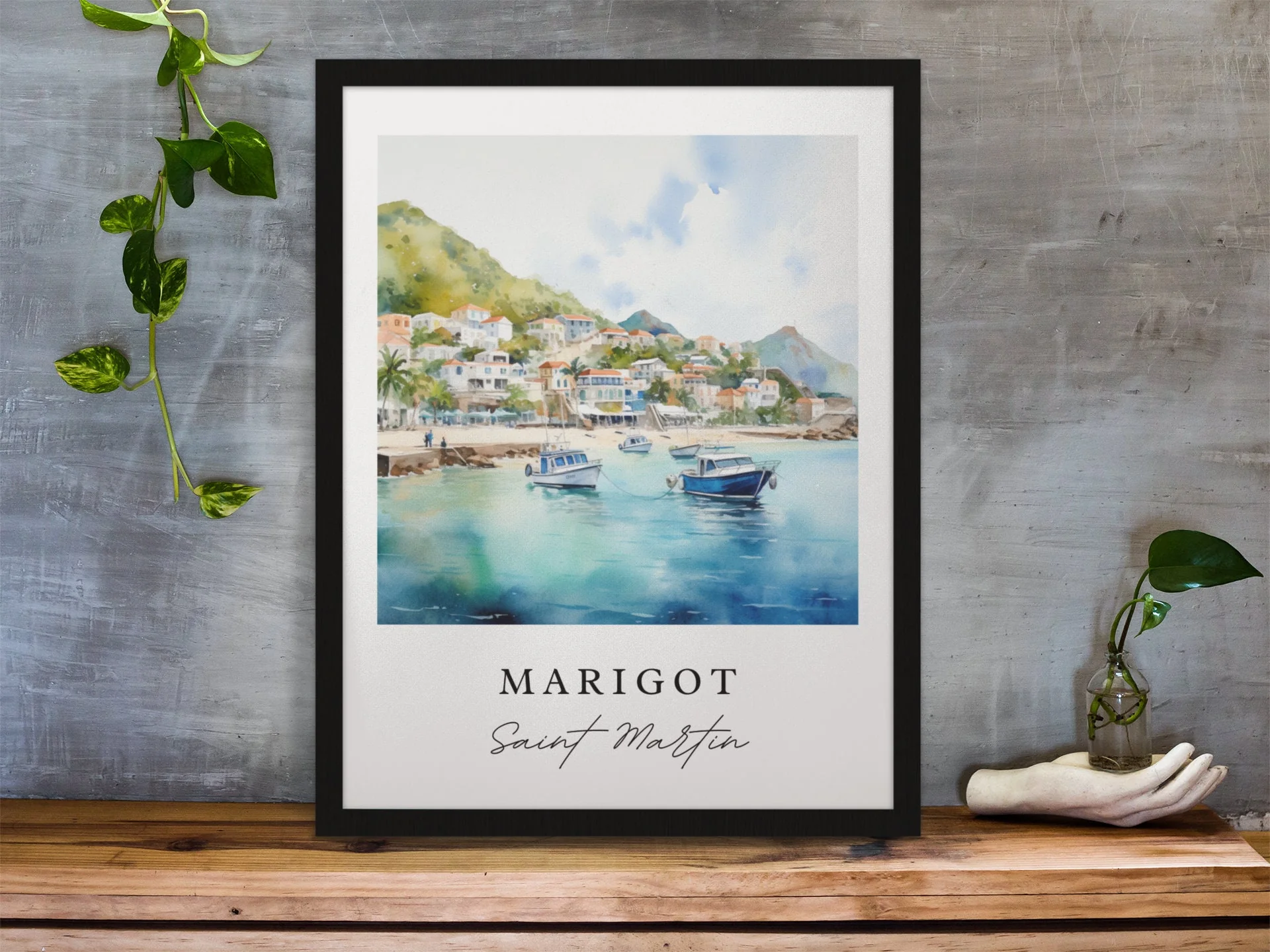 Marigot, Saint Martin – Watercolor Art Print - Image 5