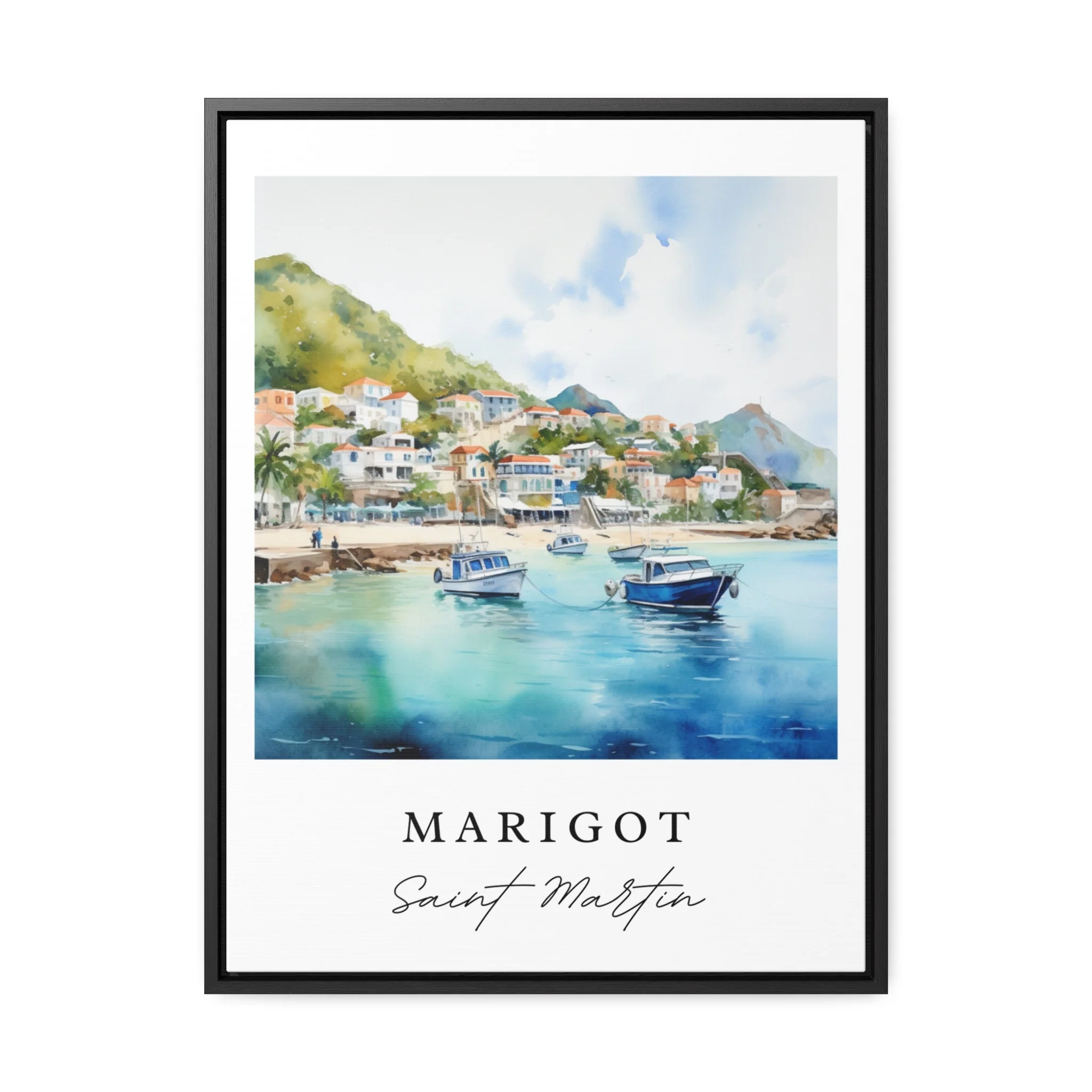 Marigot, Saint Martin – Watercolor Art Print - Image 6