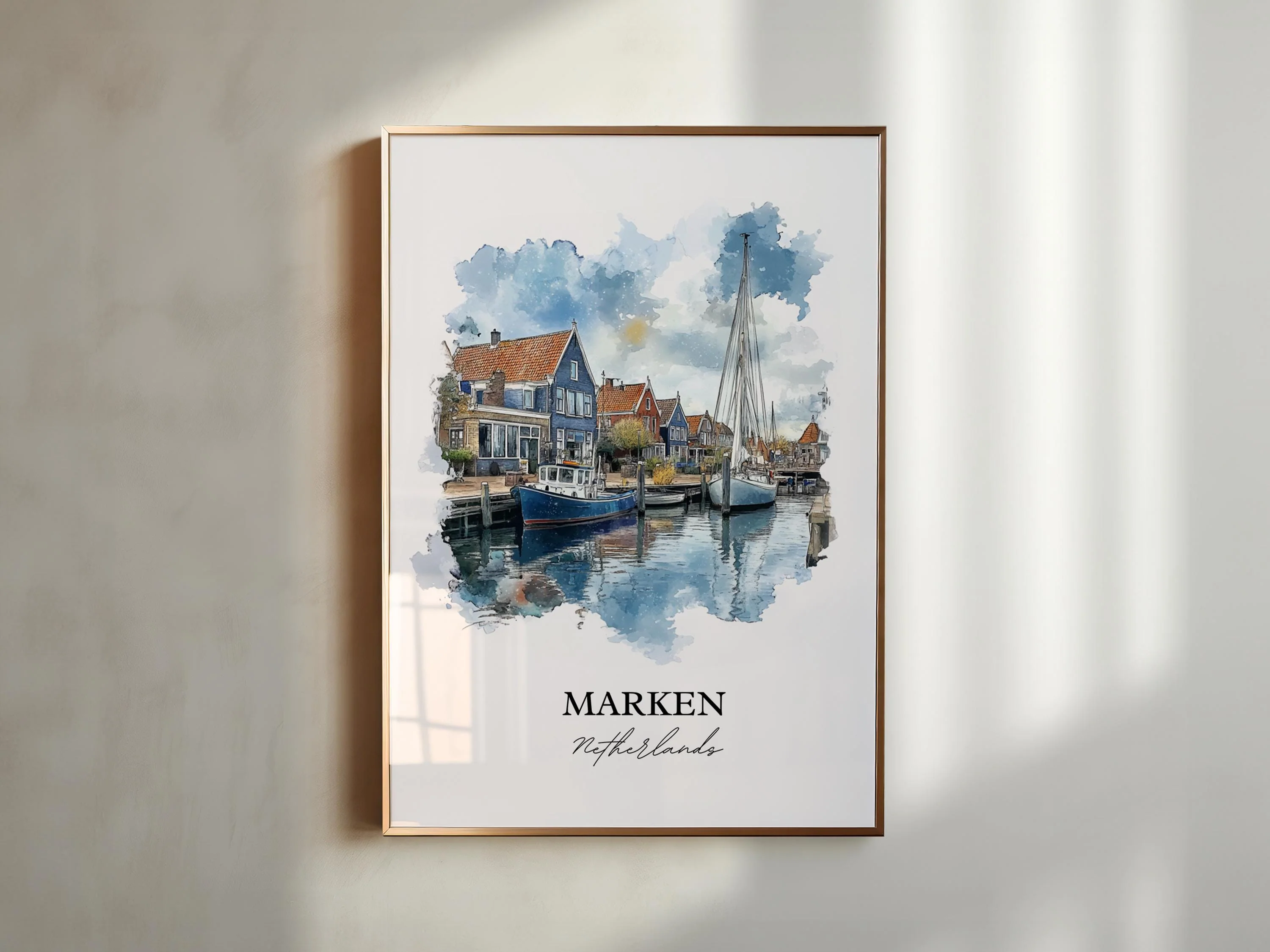 Marken, Netherlands – Watercolor Art Print - Image 4