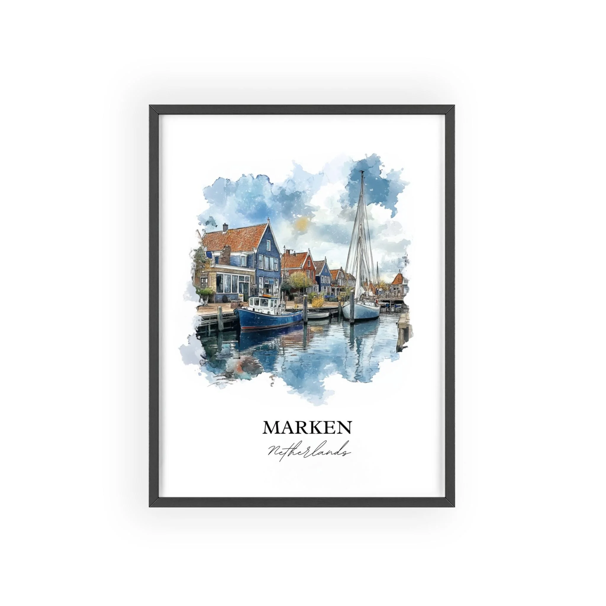 Marken, Netherlands – Watercolor Art Print - Image 7