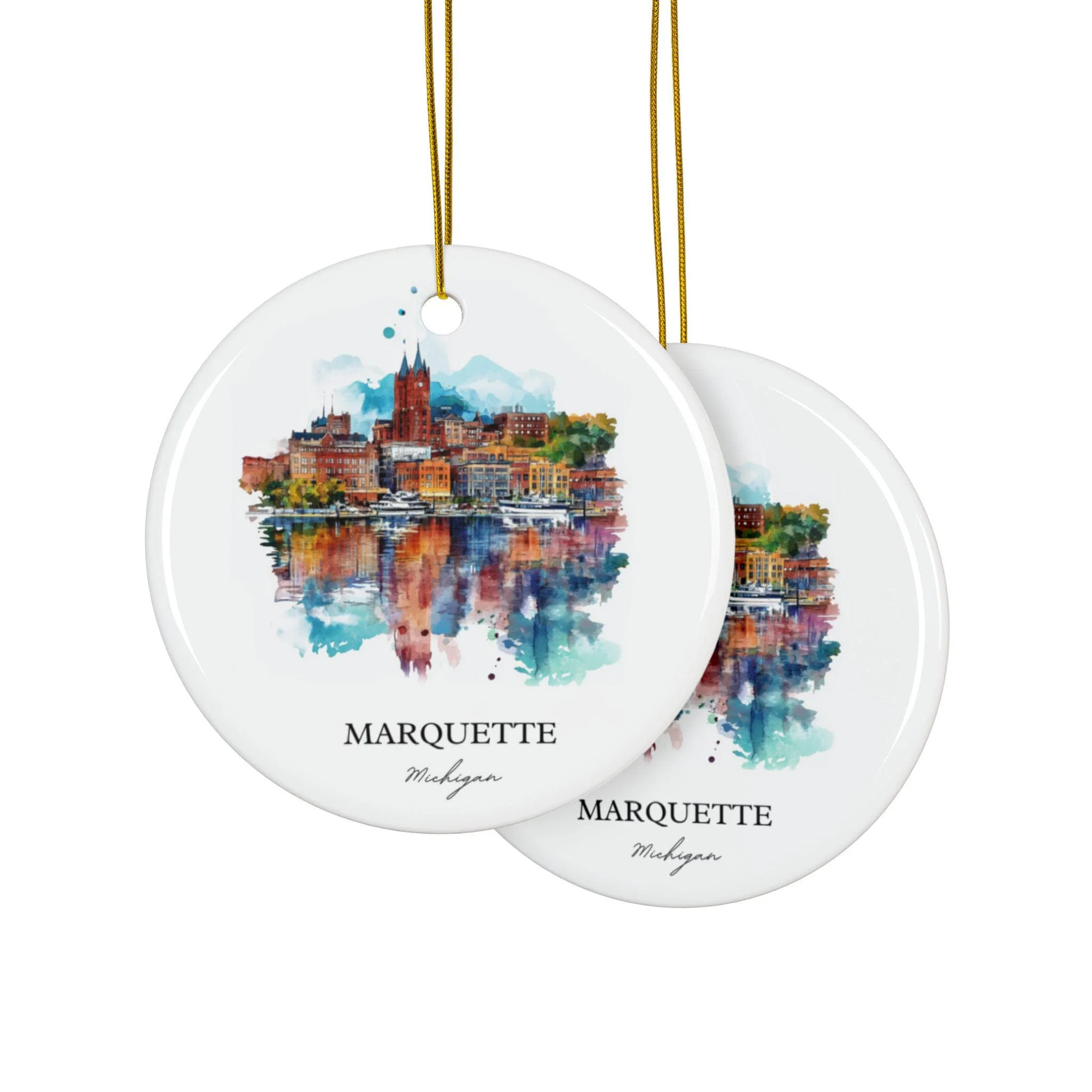 Marquette Ornament: Unique Marquette Michigan Souvenir, Marquette Xmas Decor, and Authentic Marquette Gift - Image 3