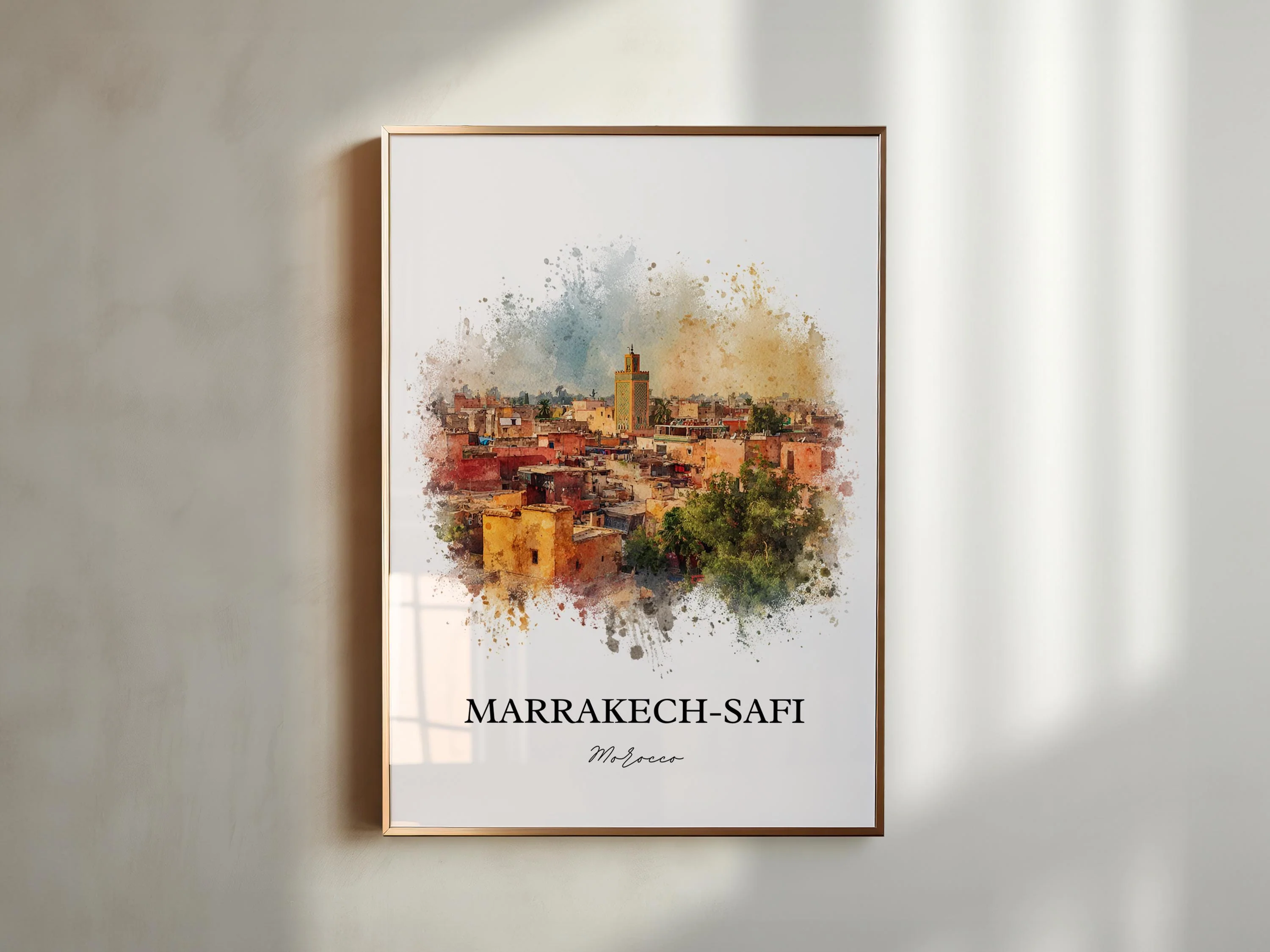 Marrakech-Safi, Morocco – Watercolor Art Print - Image 6