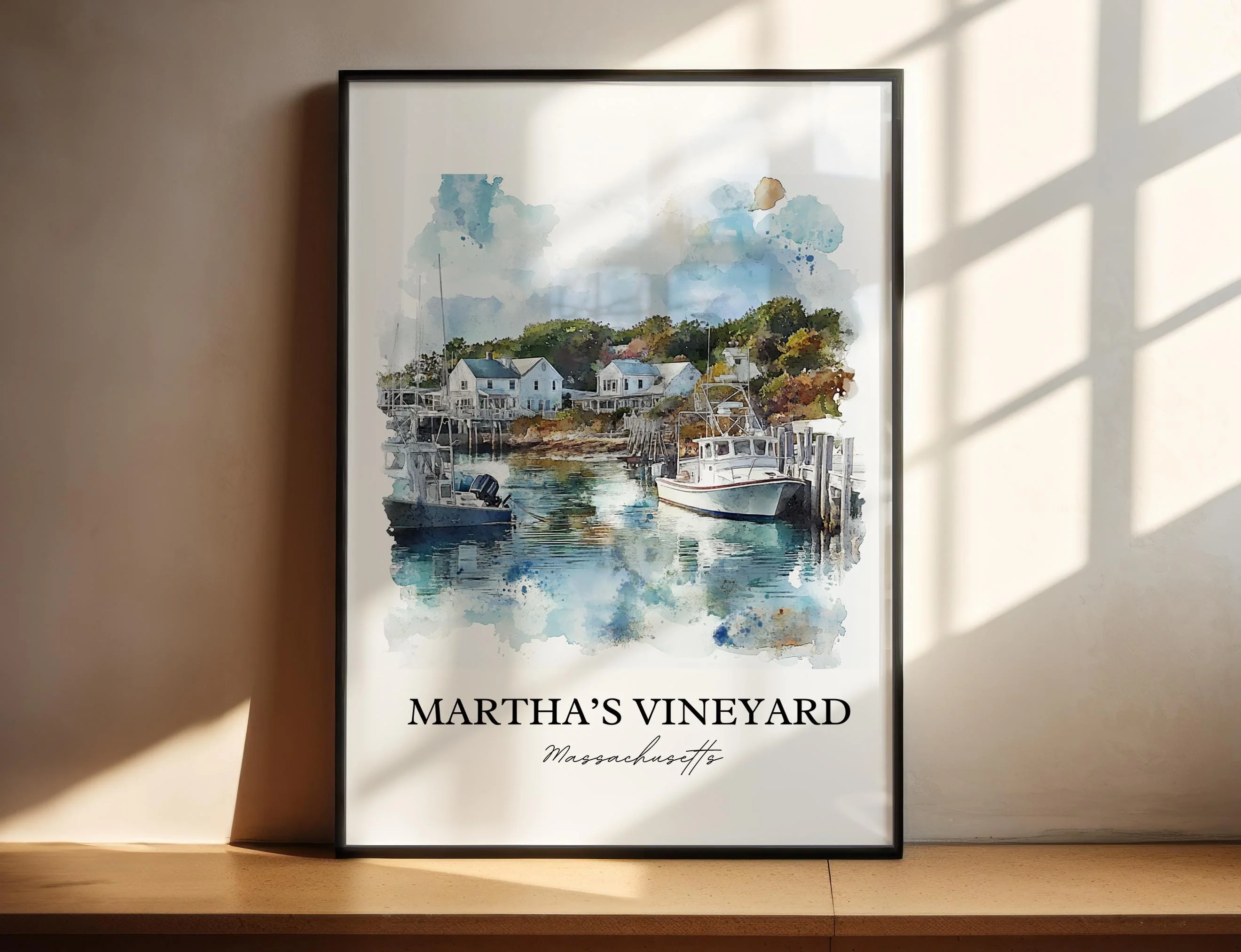 Martha's Vineyard, USA – Watercolor Art Print