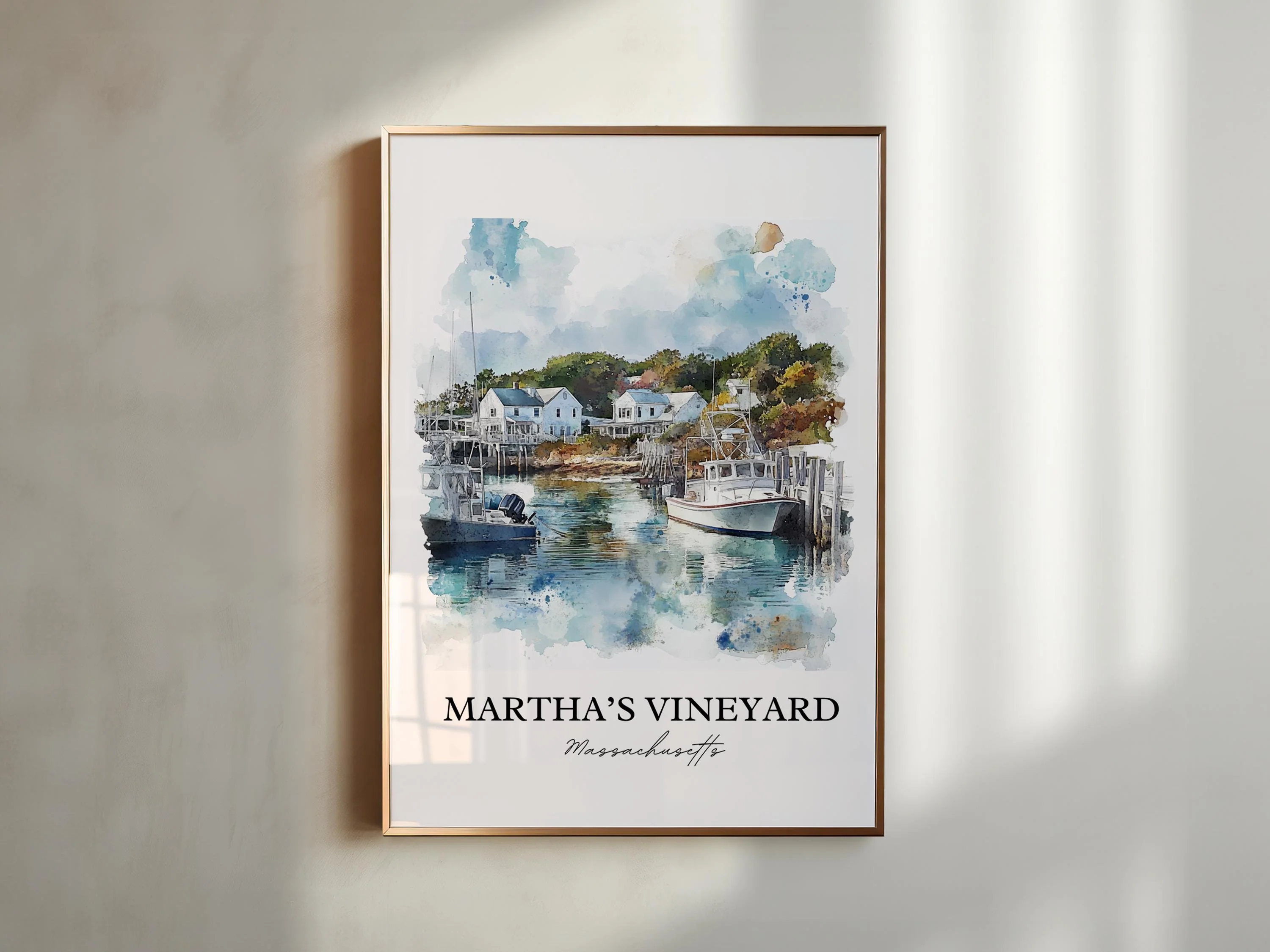 Martha's Vineyard, USA – Watercolor Art Print - Image 4
