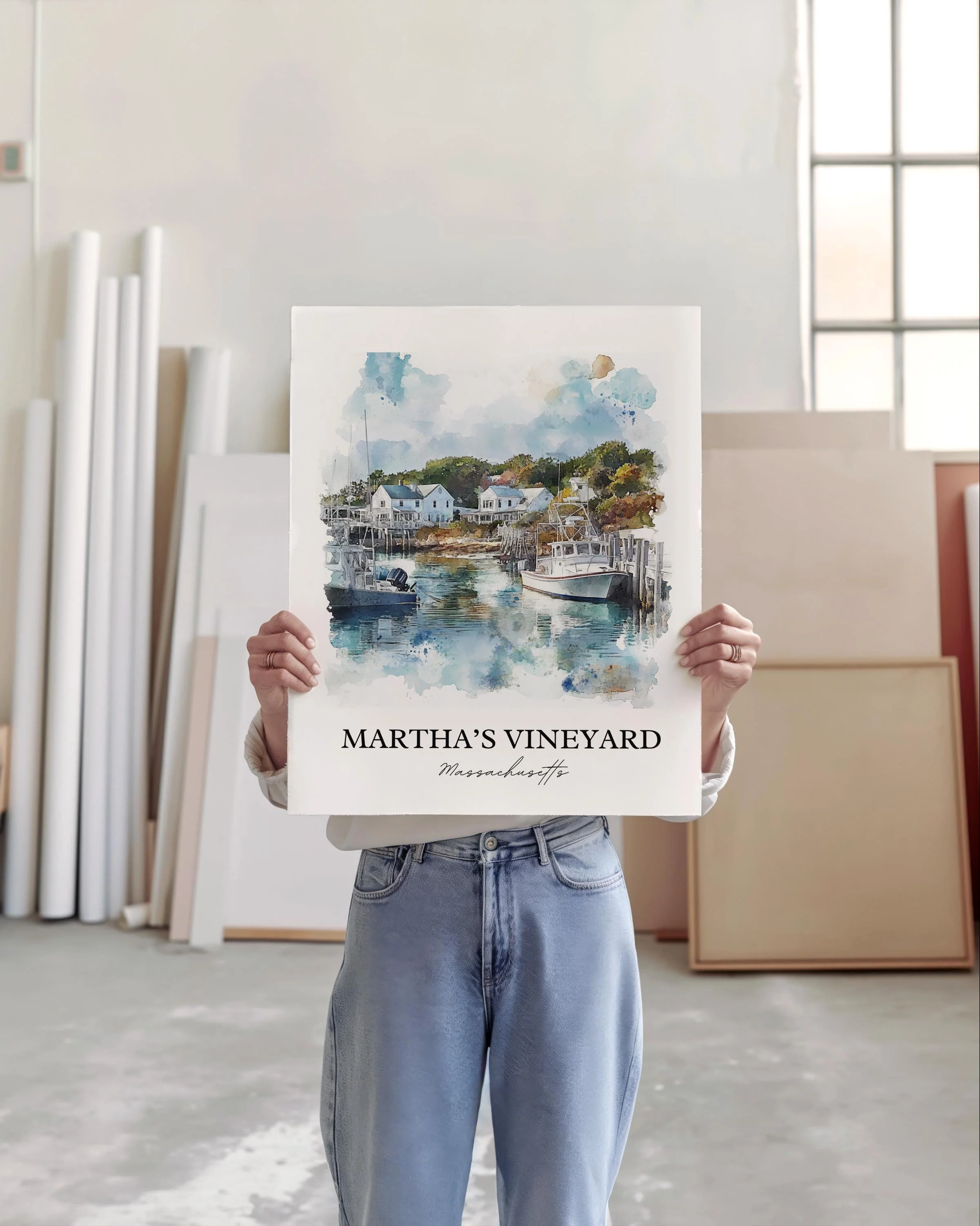 Martha's Vineyard, USA – Watercolor Art Print - Image 6