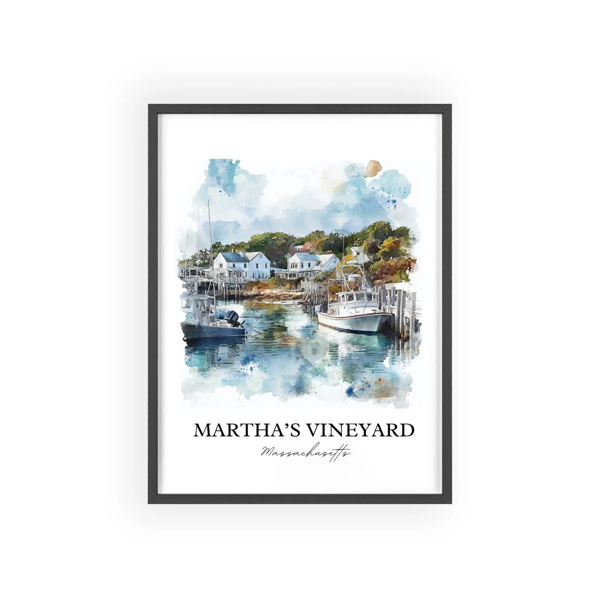 Martha's Vineyard, USA – Watercolor Art Print - Image 7