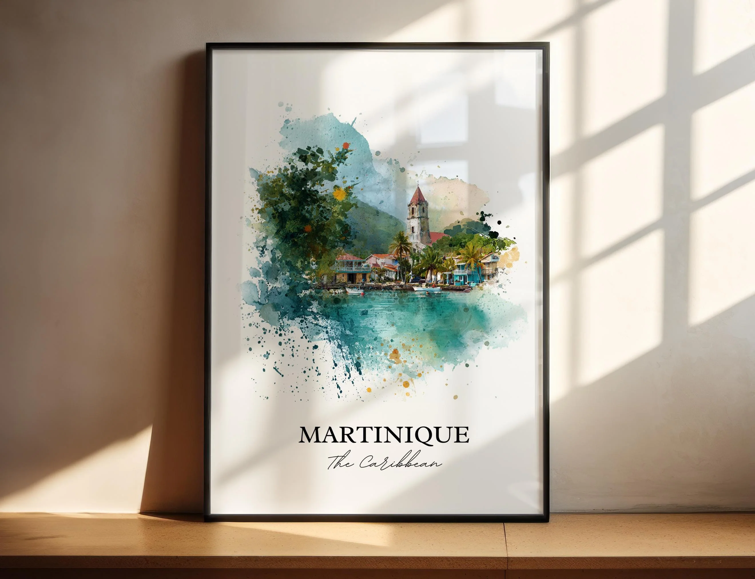 Martinique, Caribbean Islands – Watercolor Art Print