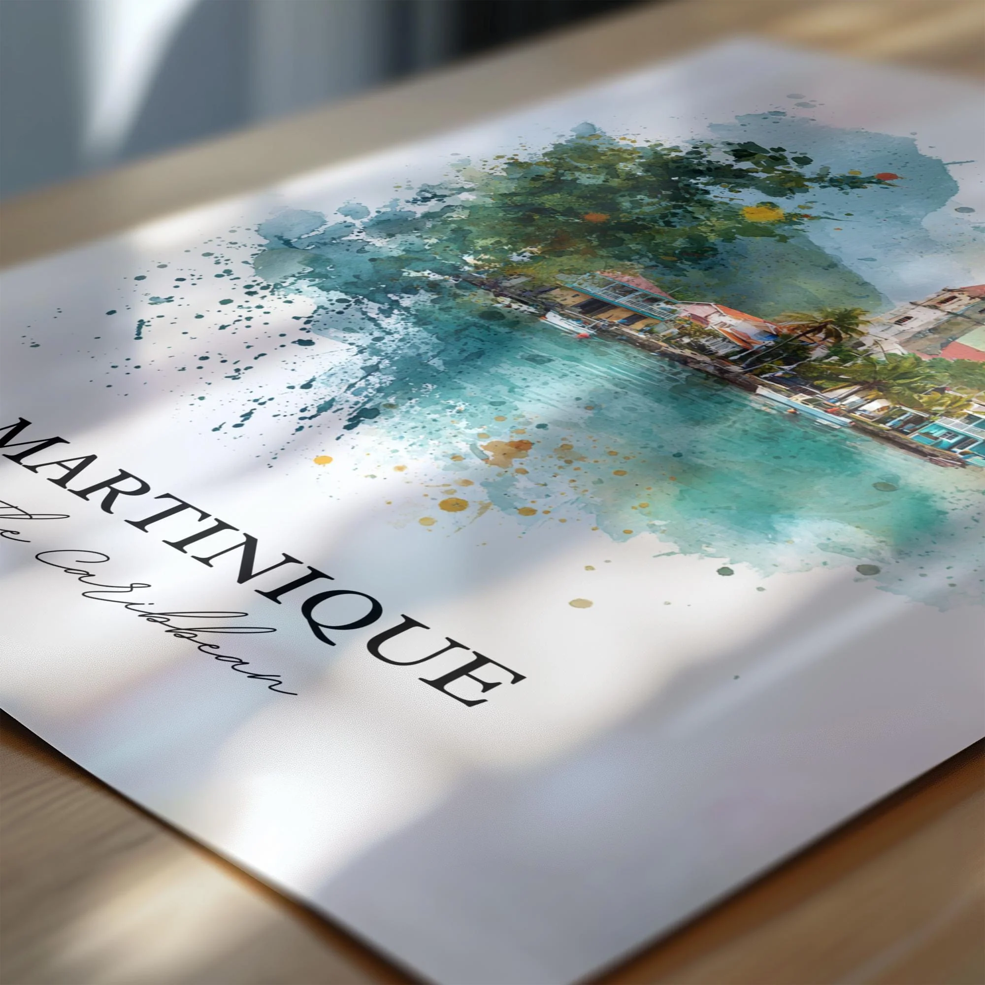 Martinique, Caribbean Islands – Watercolor Art Print - Image 2