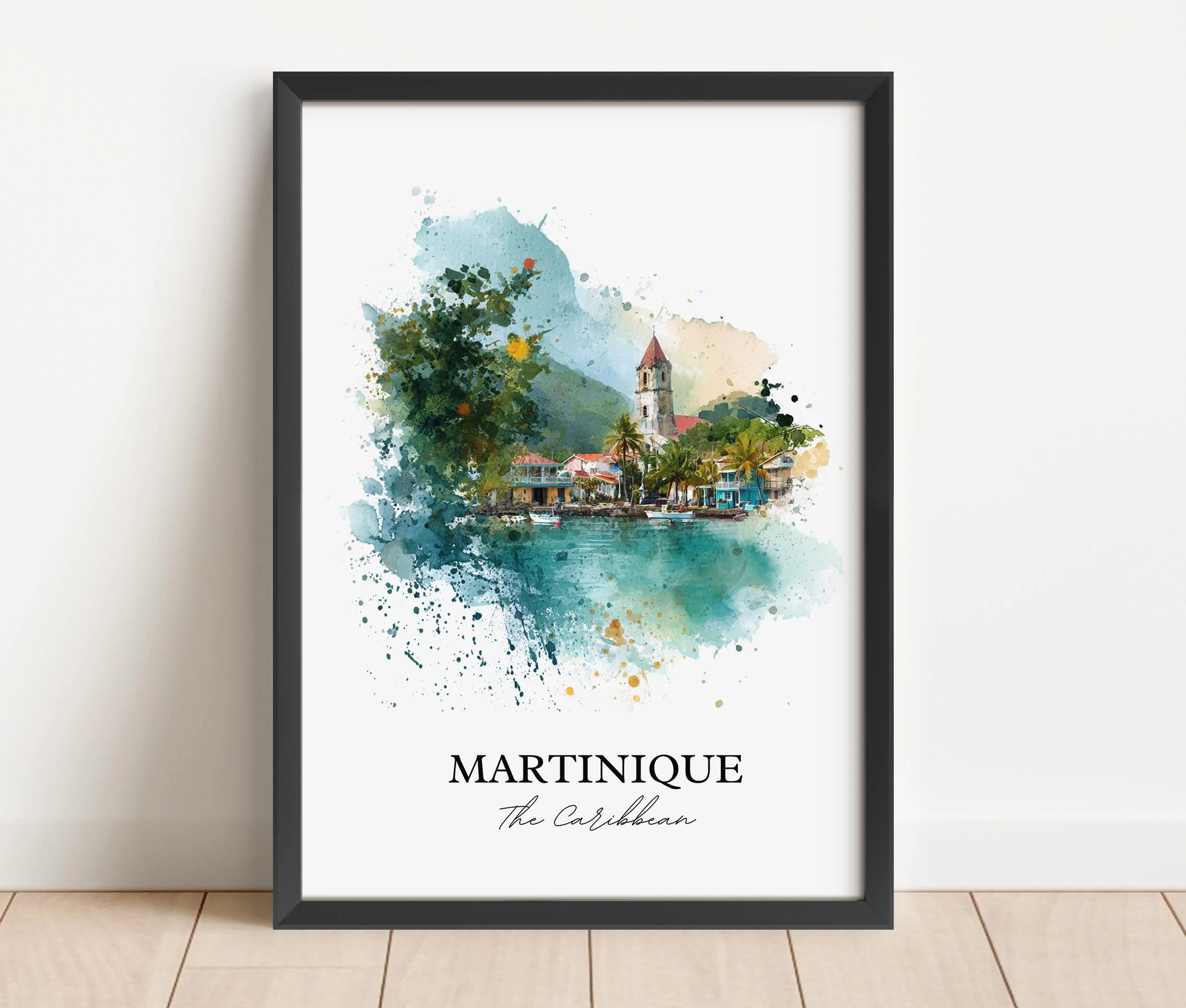 Martinique, Caribbean Islands – Watercolor Art Print - Image 6