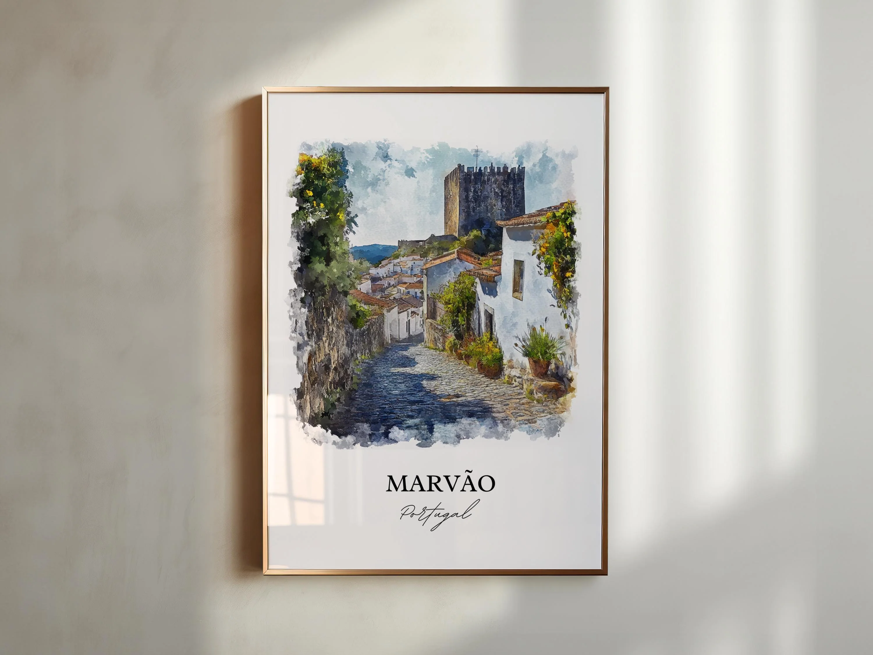 Marvão, Portugal – Watercolor Art Print - Image 4