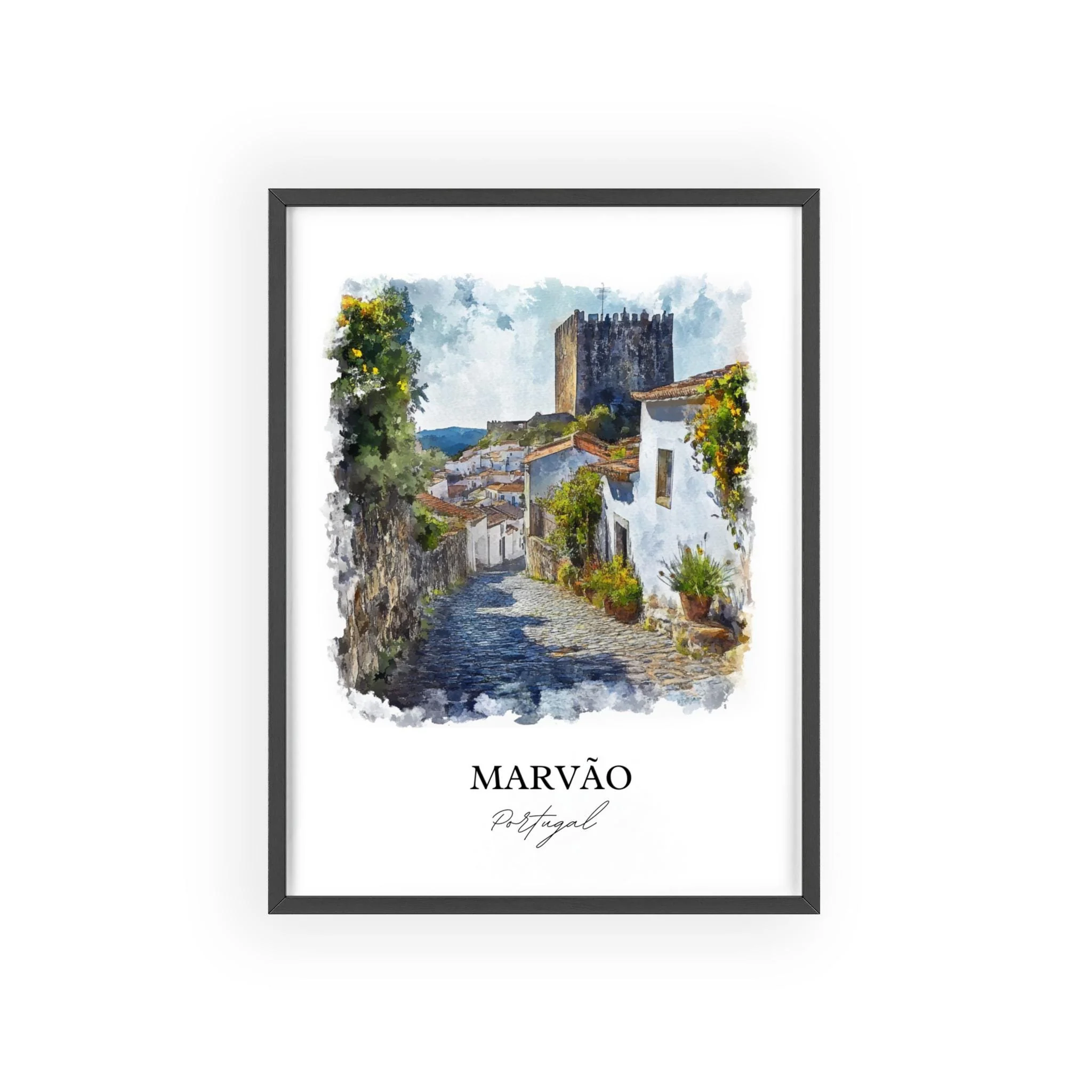 Marvão, Portugal – Watercolor Art Print - Image 7