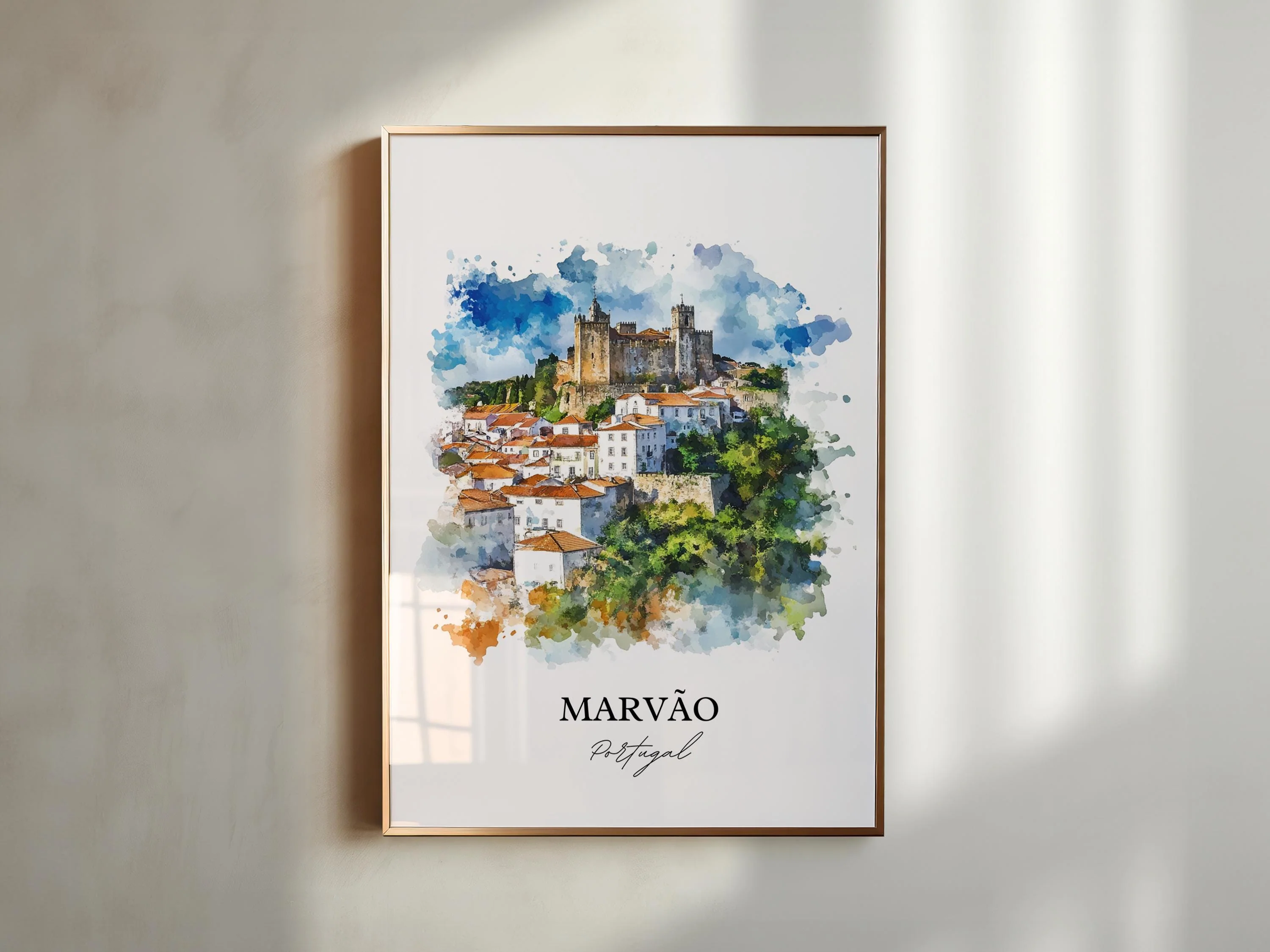 Marvao, Portugal – Watercolor Art Print - Image 4