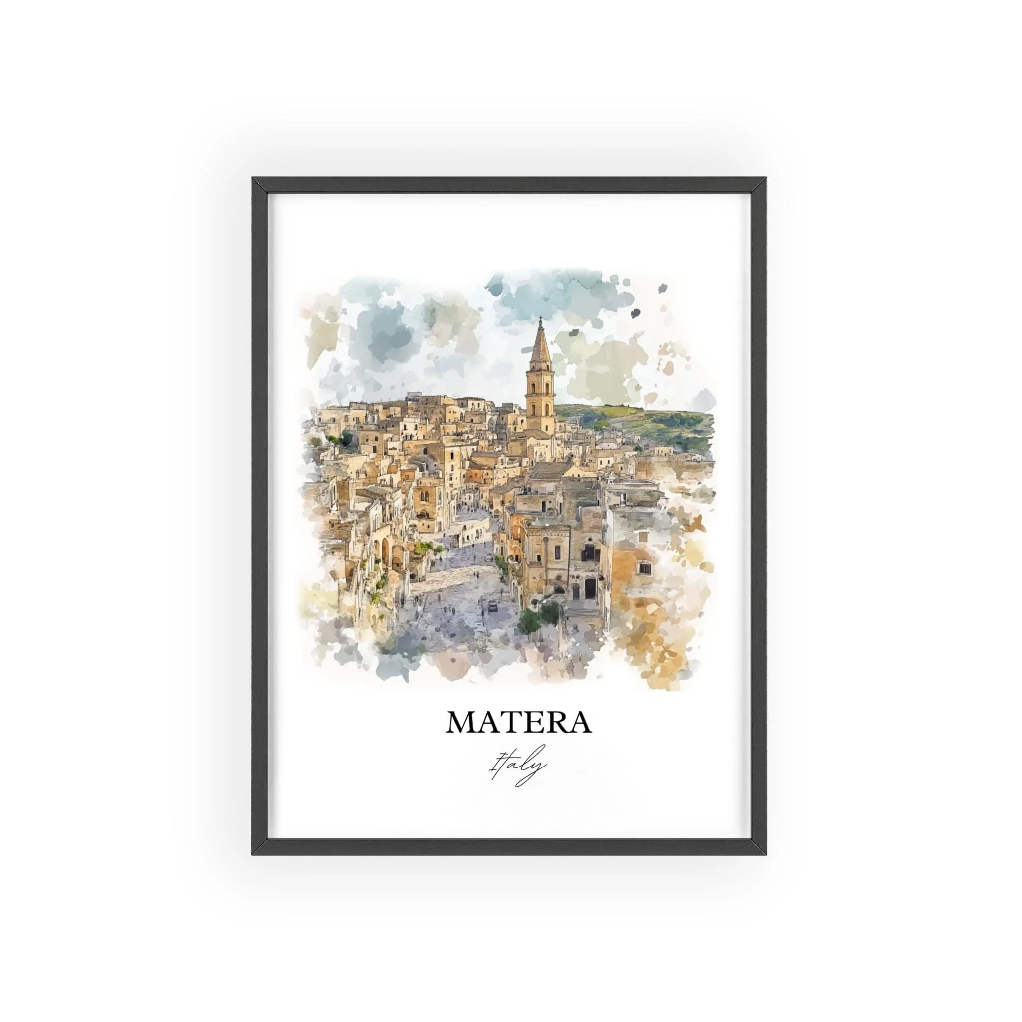Matera, Italy – Watercolor Art Print - Image 7