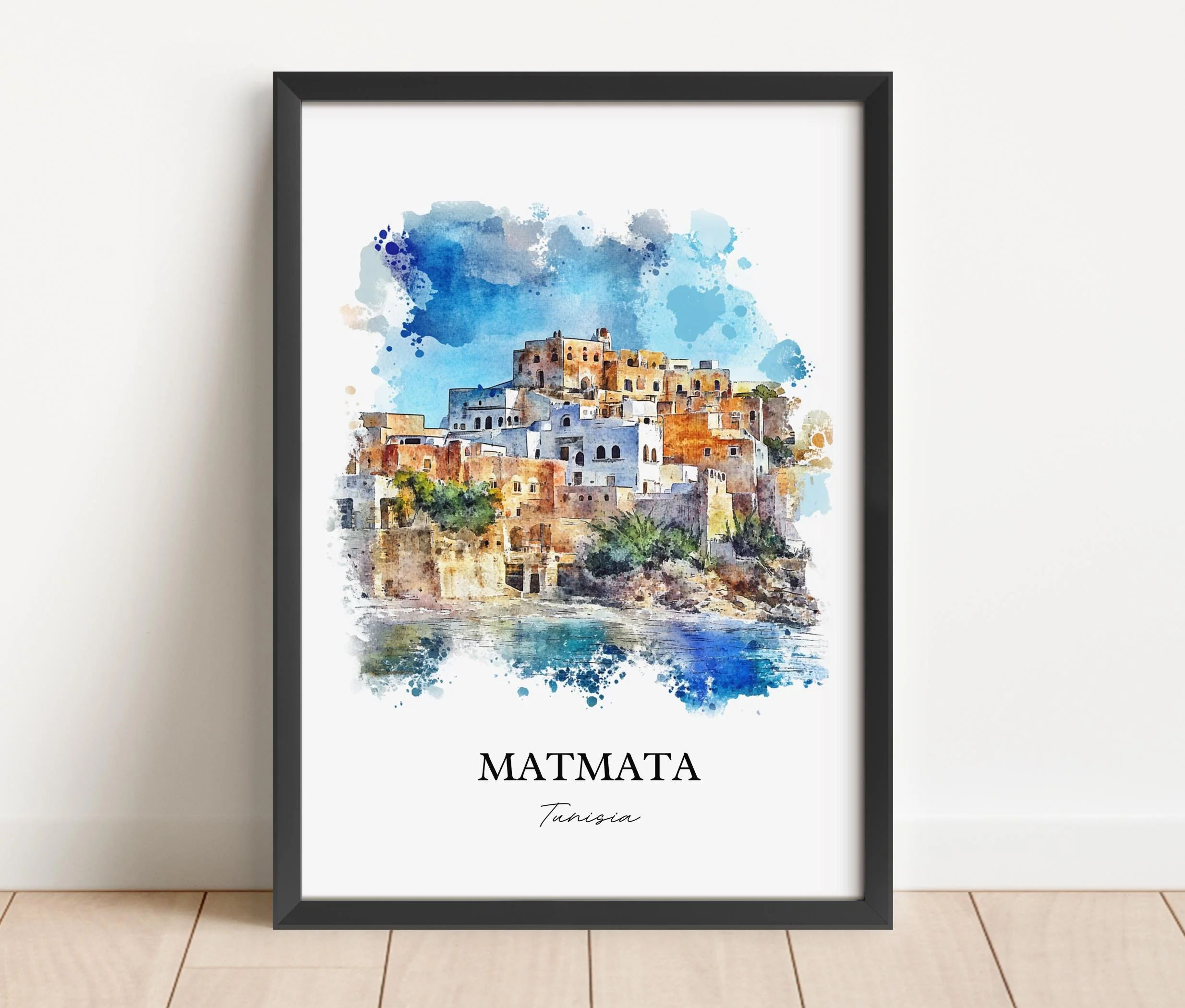 Matmata, Tunisia – Watercolor Art Print - Image 5