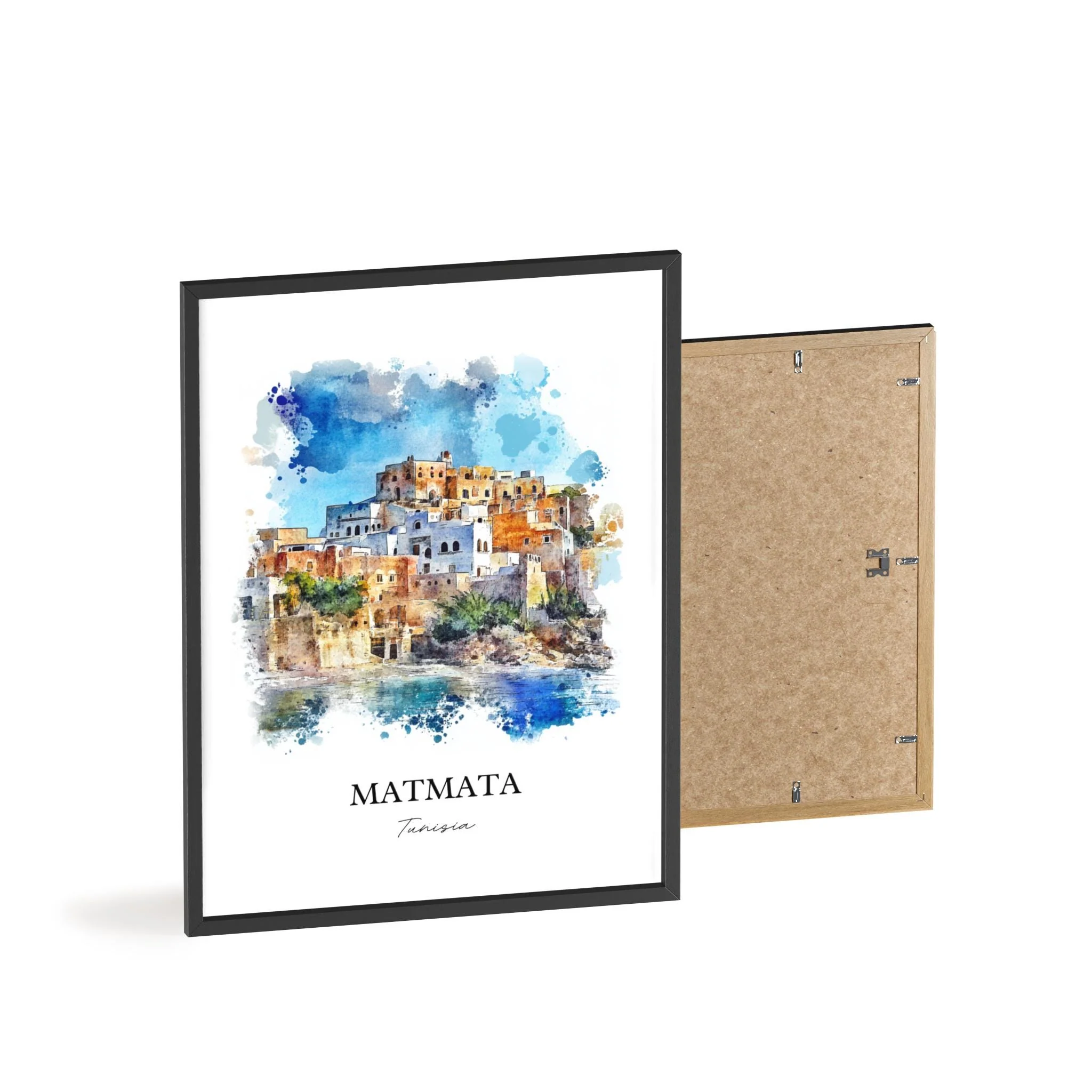 Matmata, Tunisia – Watercolor Art Print - Image 8