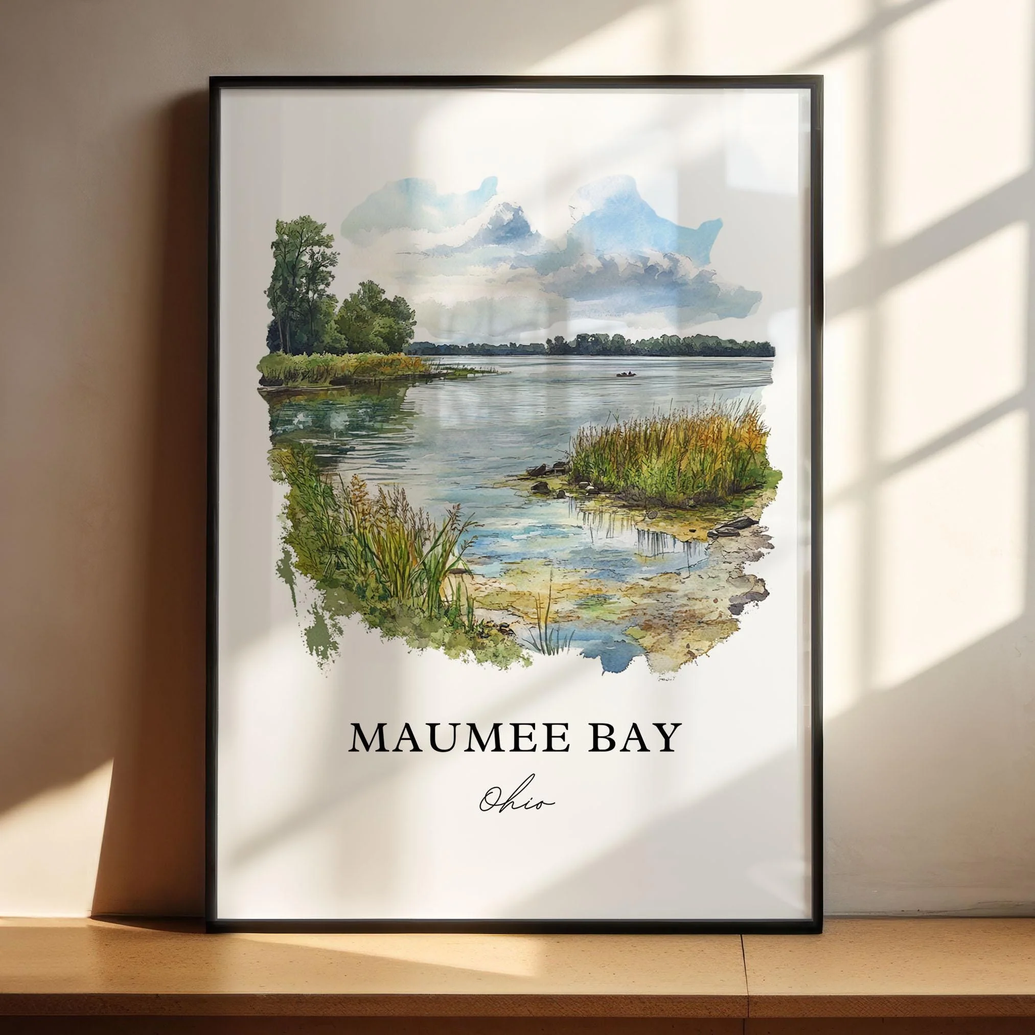 Maumee Bay, Ohio, Ohio – Watercolor Art Print - Image 3