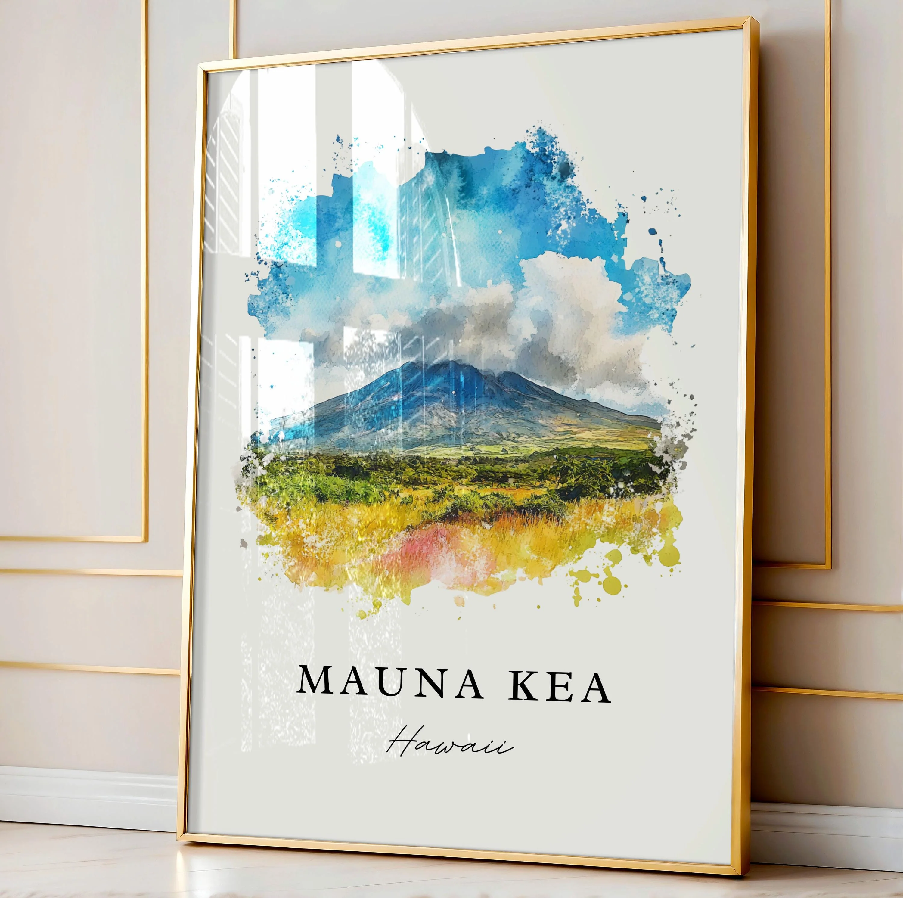 Mauna Kea, Hawaii Watercolor Art Print - Image 4