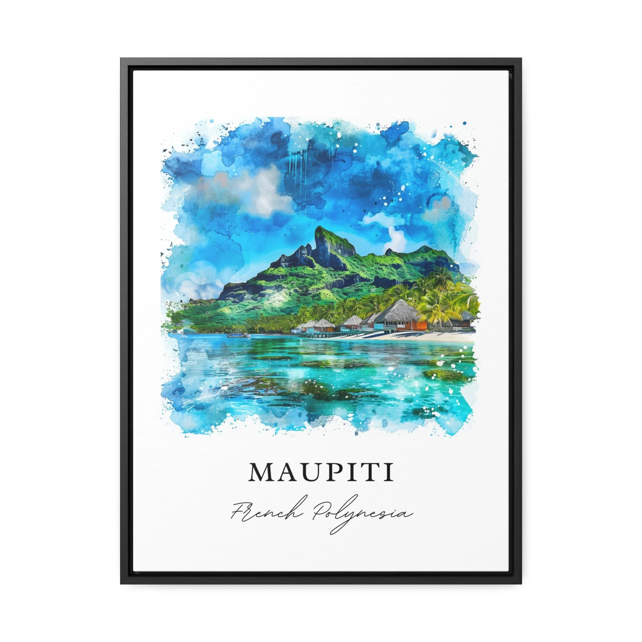 Maupiti, French Polynesia – Watercolor Art Print - Image 5