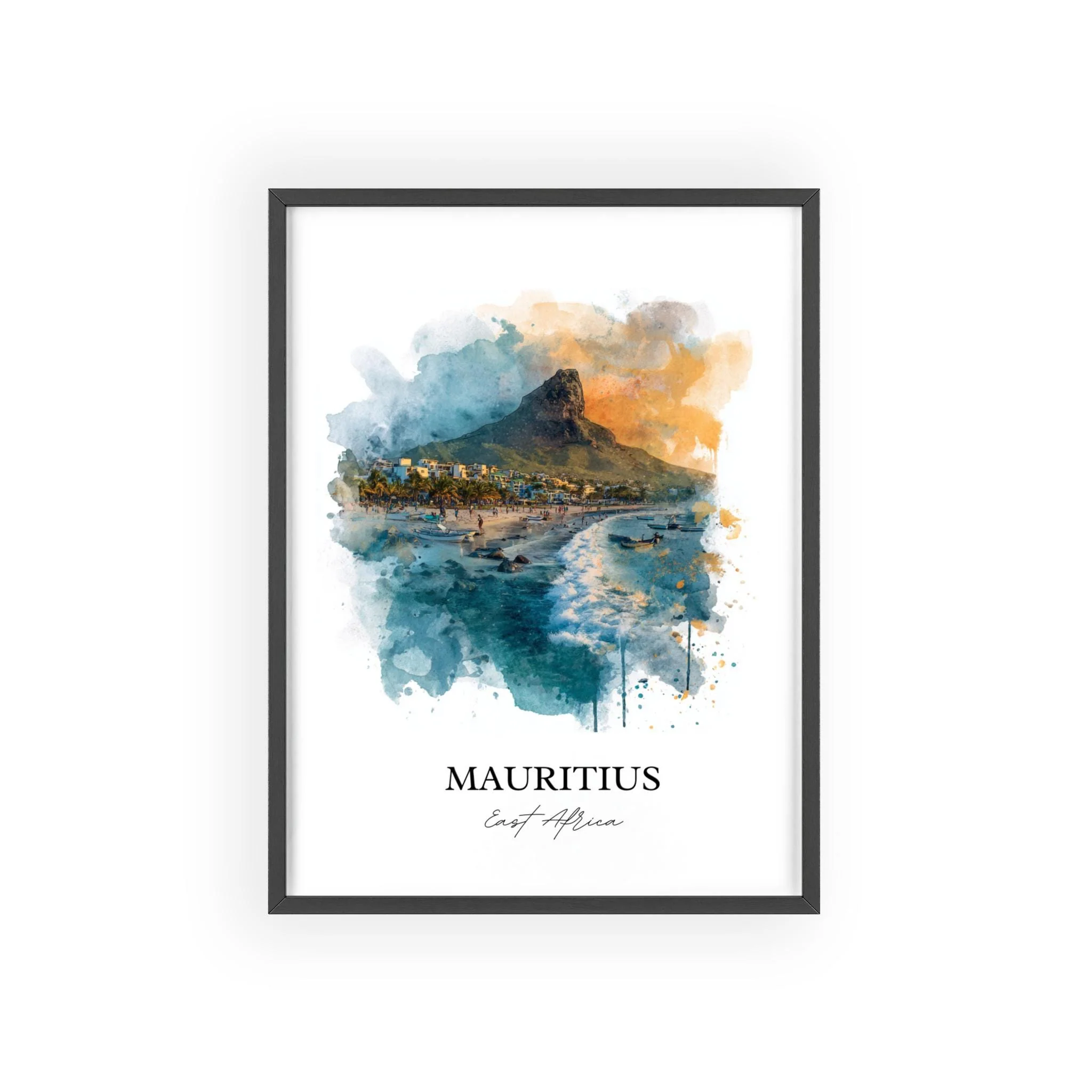 Mauritius, East Africa – Watercolor Art Print - Image 7