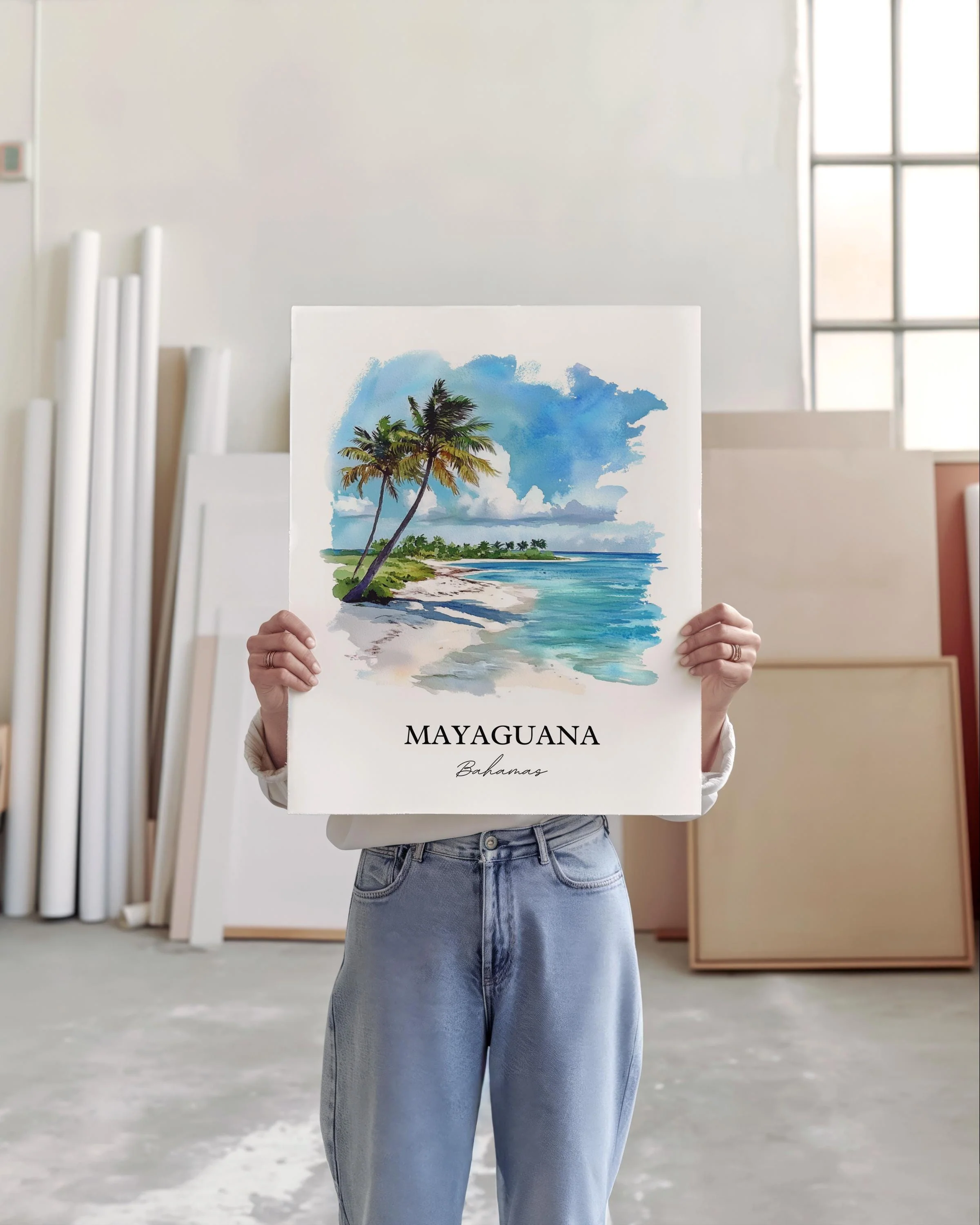 Mayaguana, Bahamas – Watercolor Art Print - Image 6