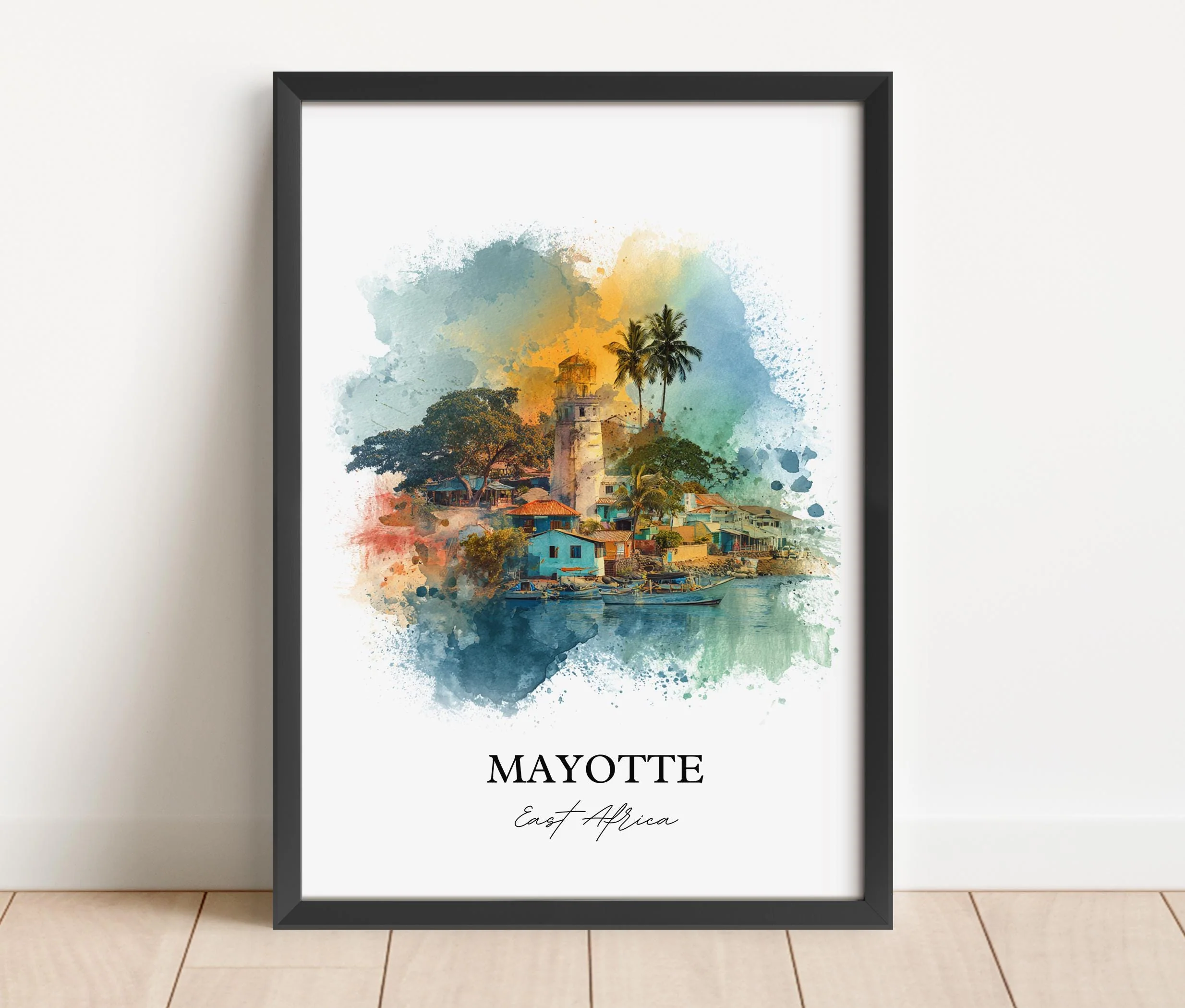 Mayotte, East Africa – Watercolor Art Print - Image 6