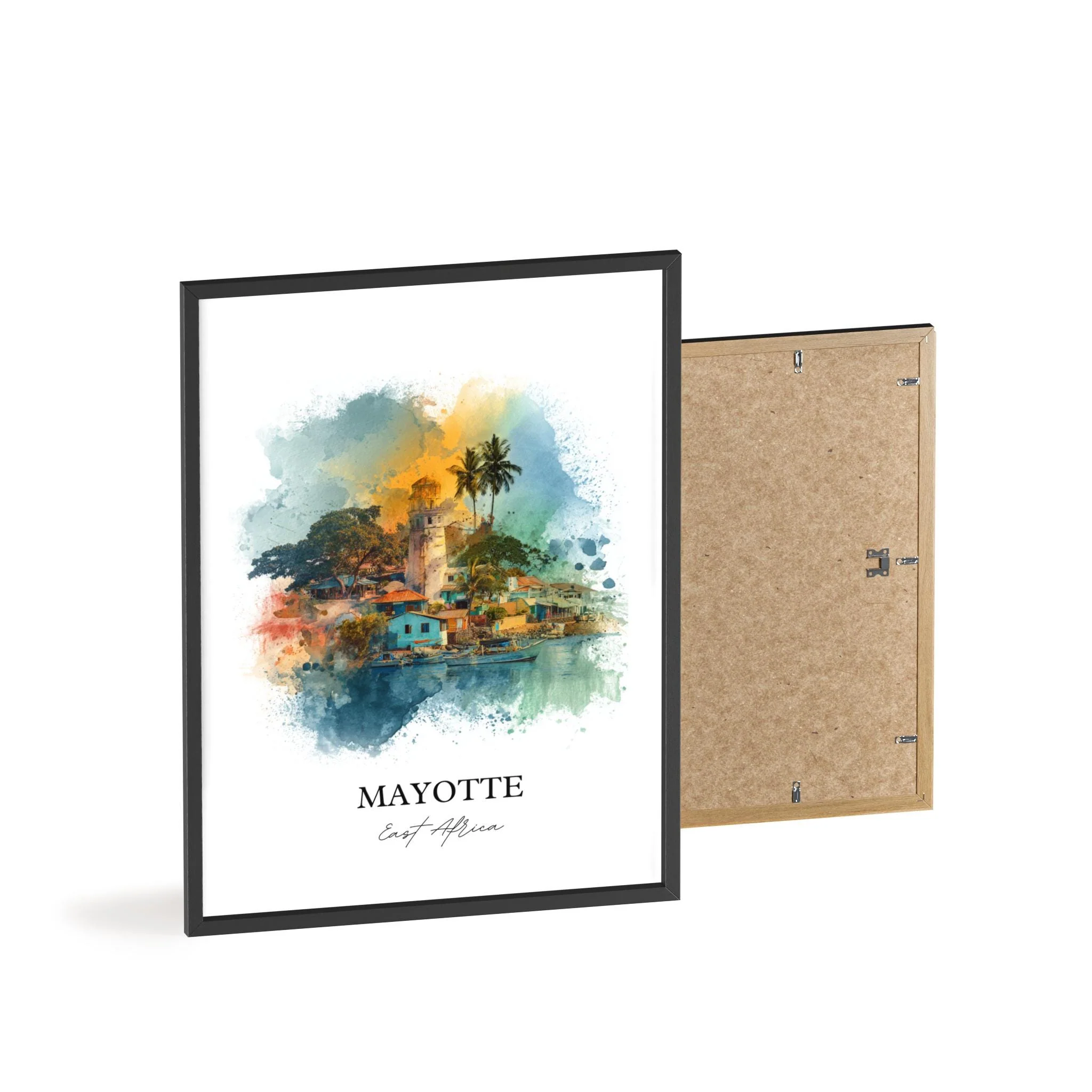 Mayotte, East Africa – Watercolor Art Print - Image 8