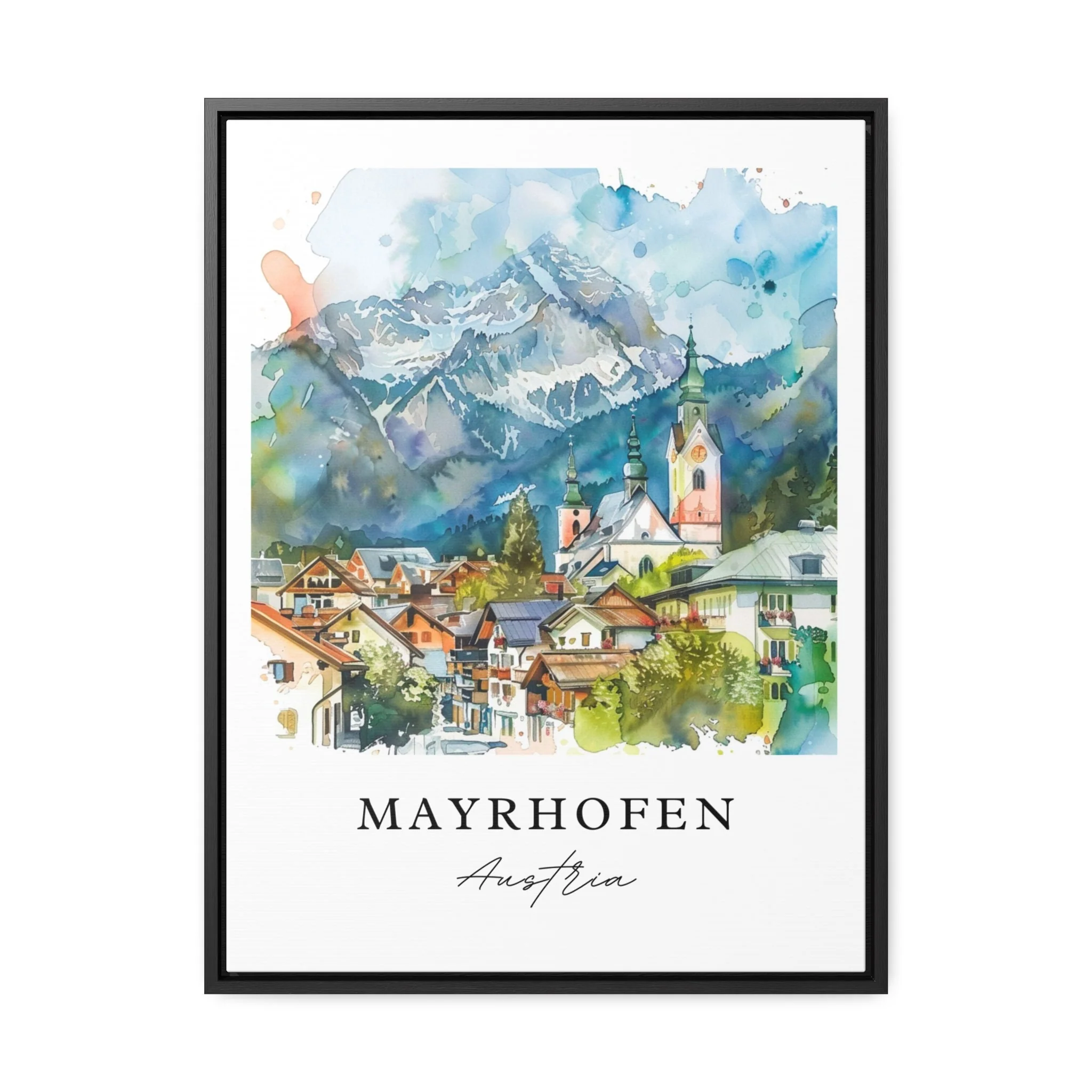 Mayrhofen, Austria – Watercolor Art Print - Image 5