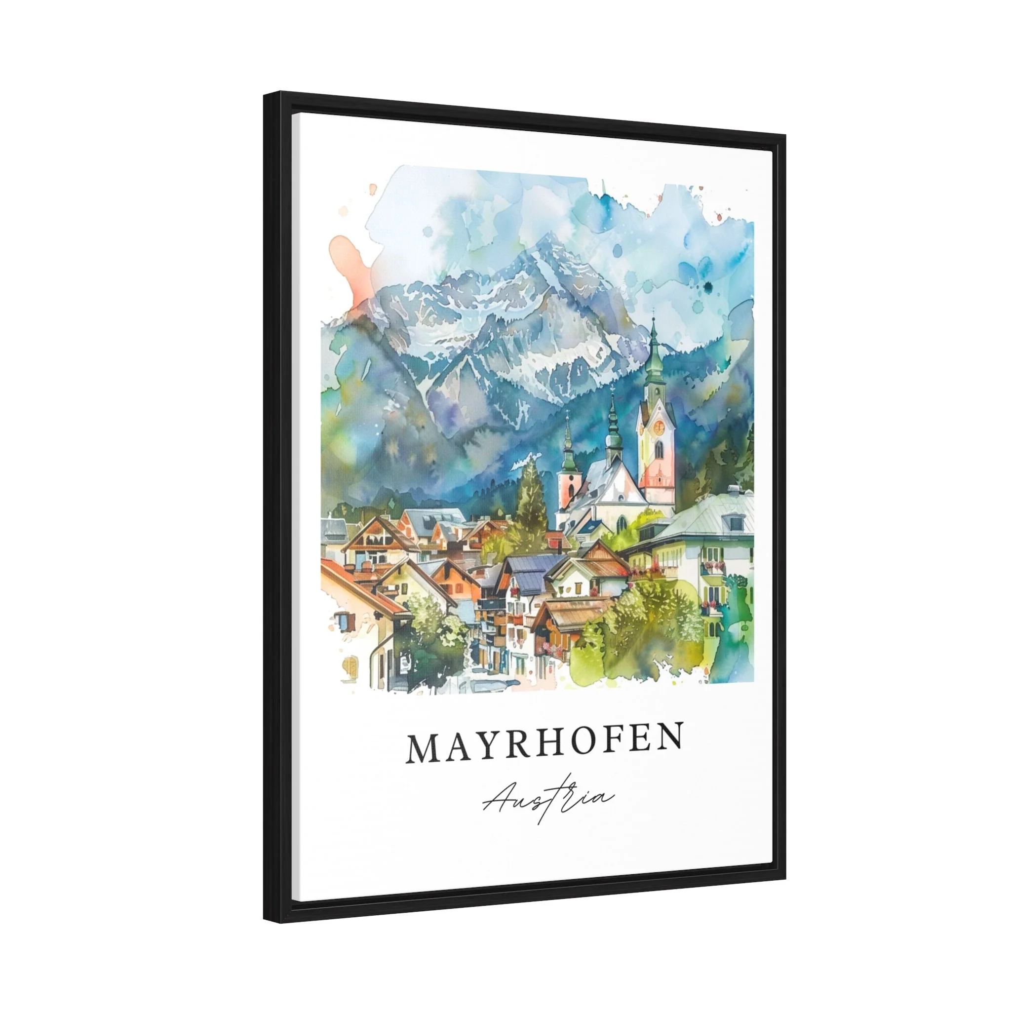 Mayrhofen, Austria – Watercolor Art Print - Image 6