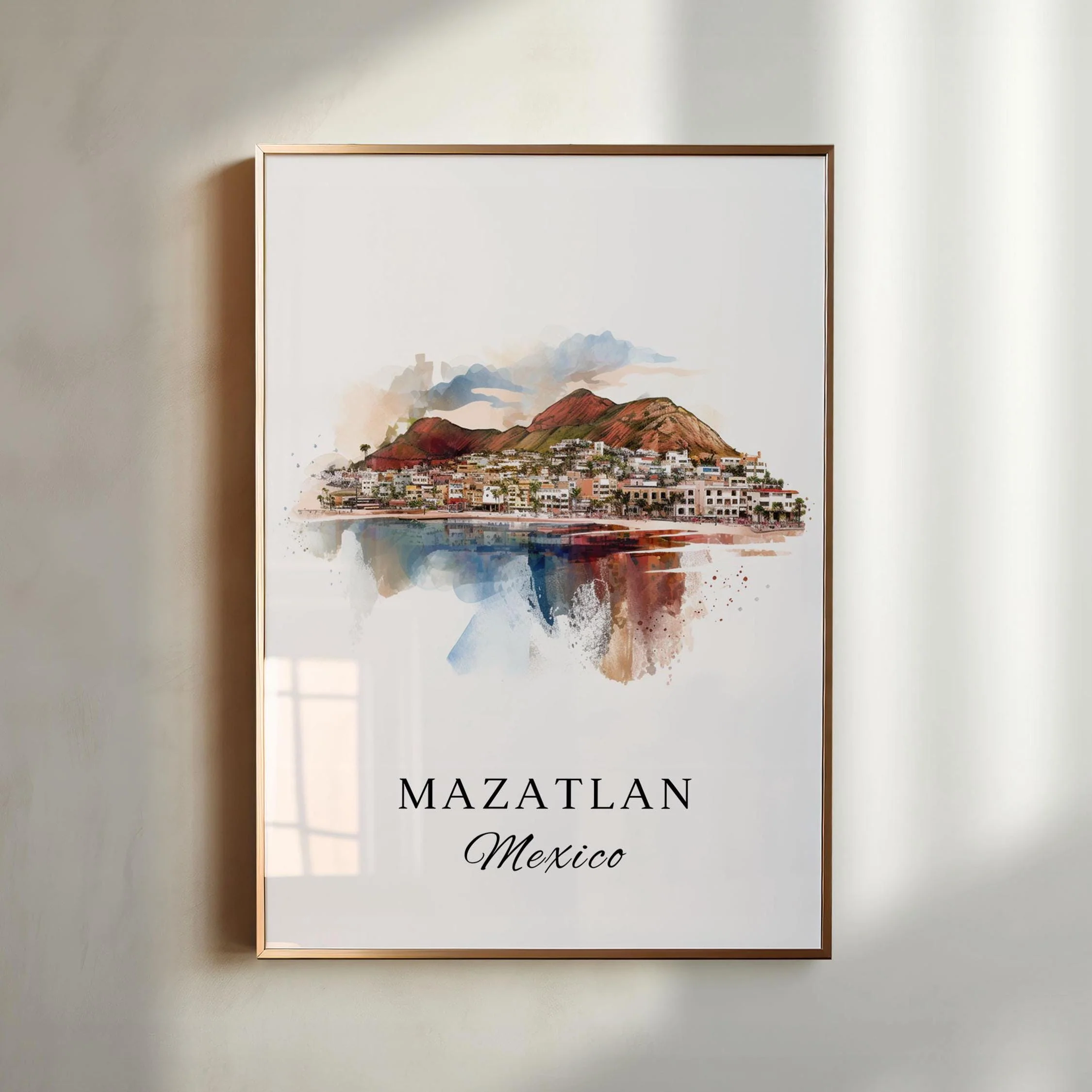 Mazatlan, Mexico – Watercolor Art Print