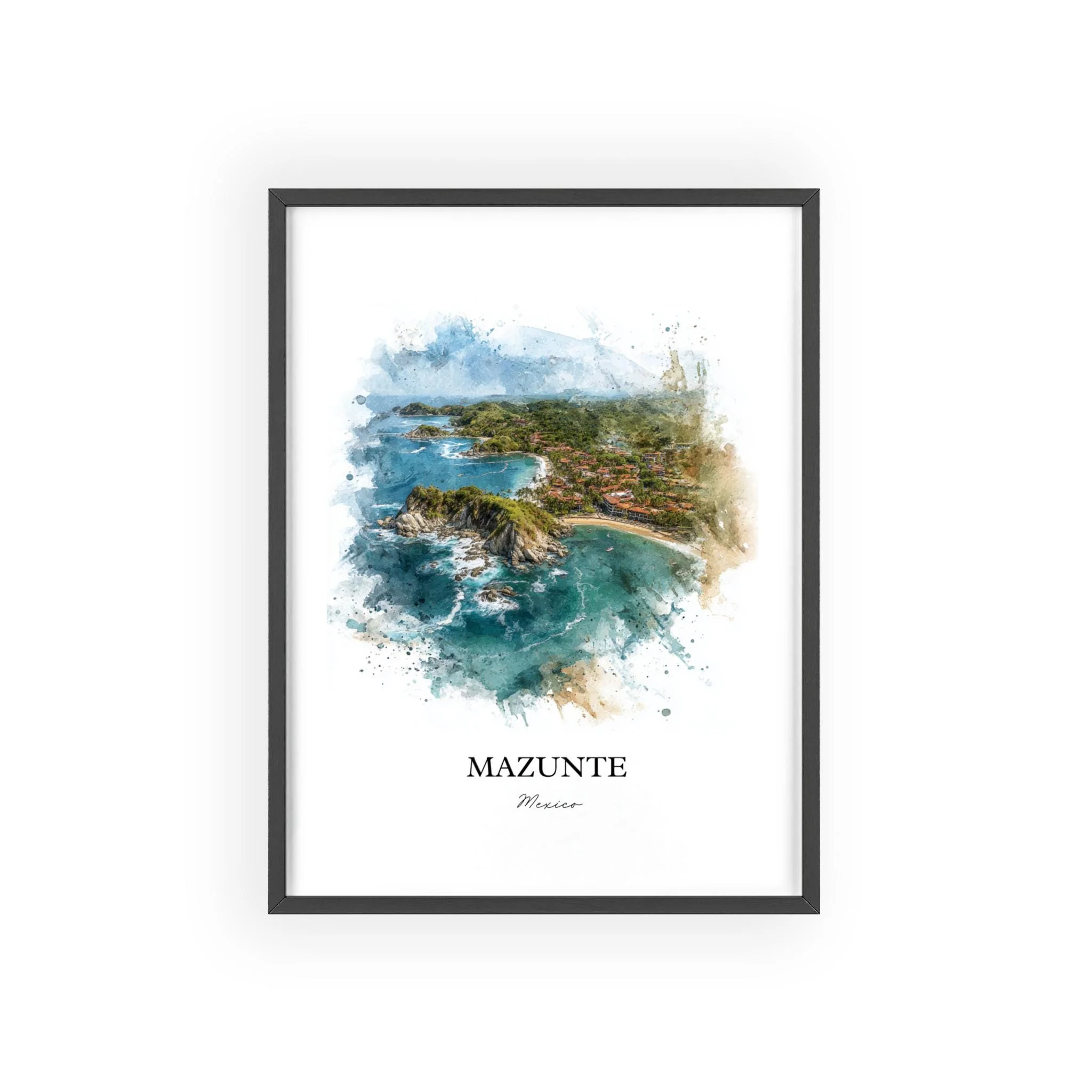 Mazunte, Mexico – Watercolor Art Print Mermejita - Image 10