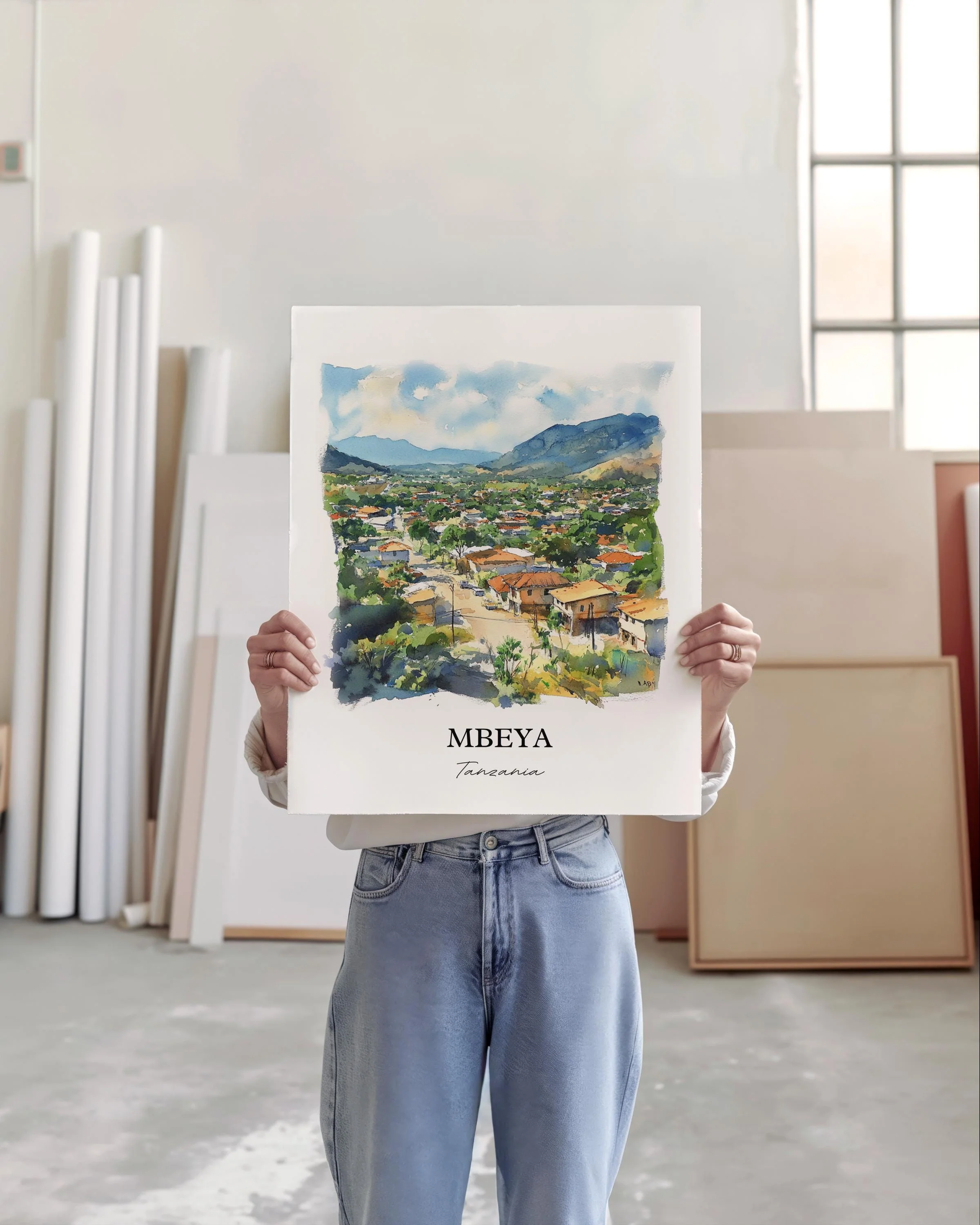 Mbeya, Tanzania – Watercolor Art Print - Image 5