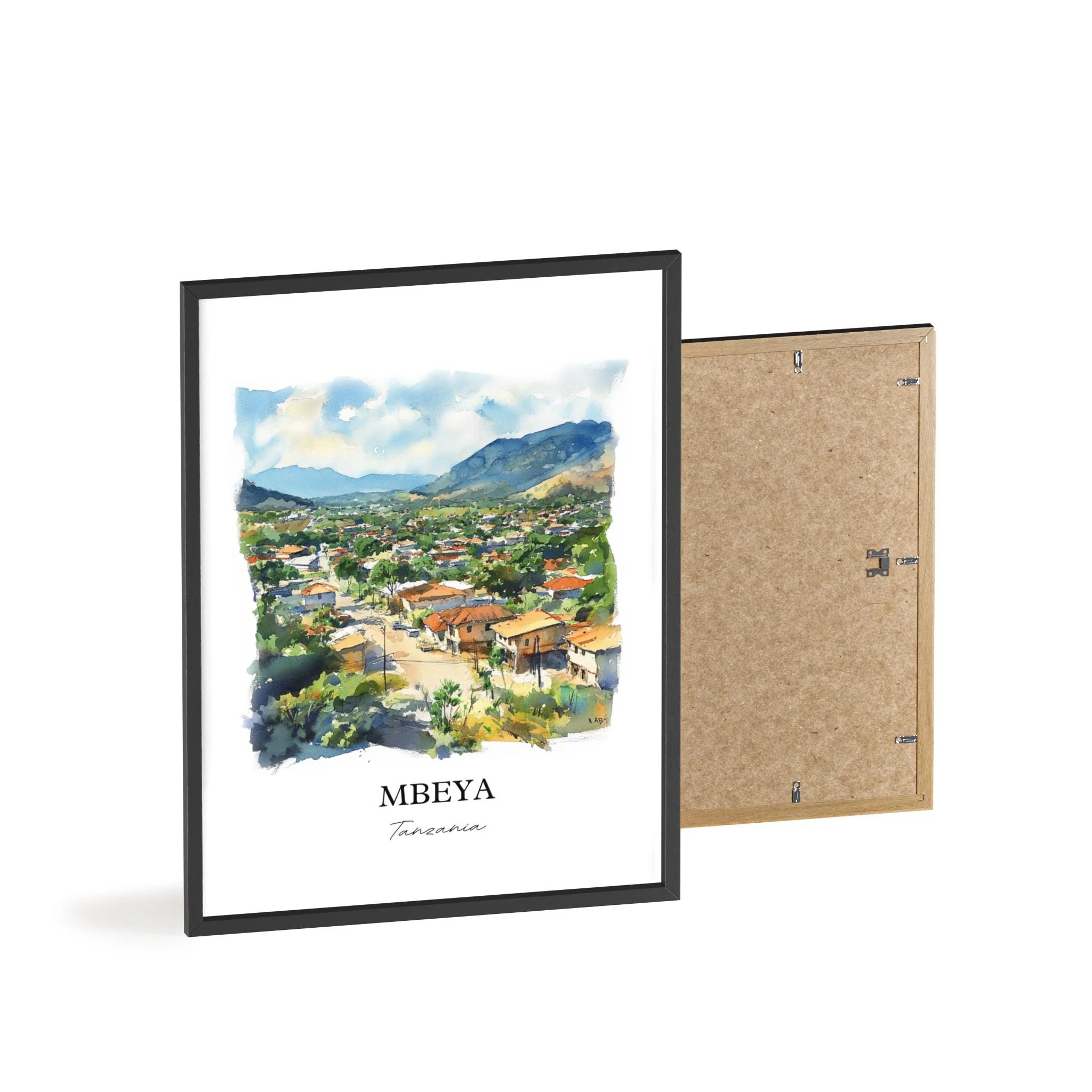 Mbeya, Tanzania – Watercolor Art Print - Image 8