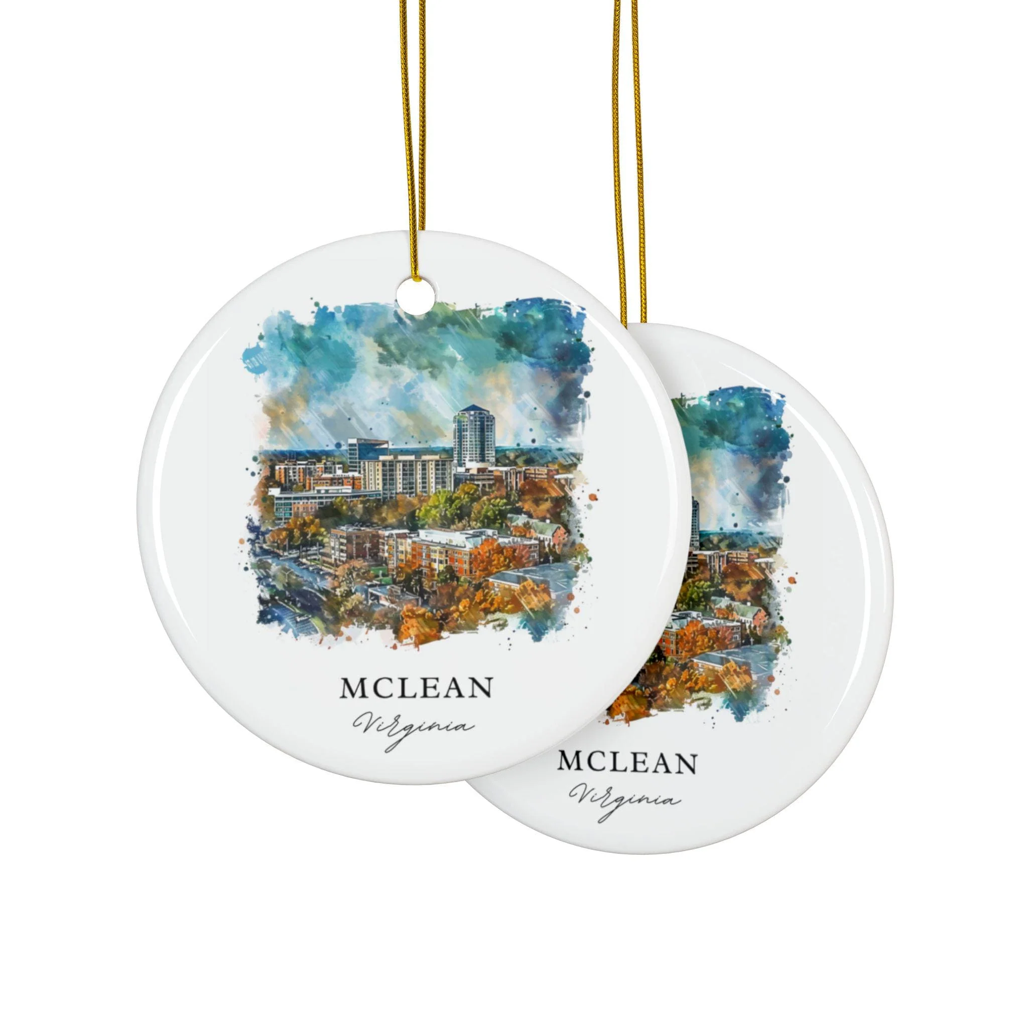 Mclean Virginia Ornament: Unique Mclean Souvenir, Mclean Xmas Decor, and Authentic Mclean VA Gift - Image 3