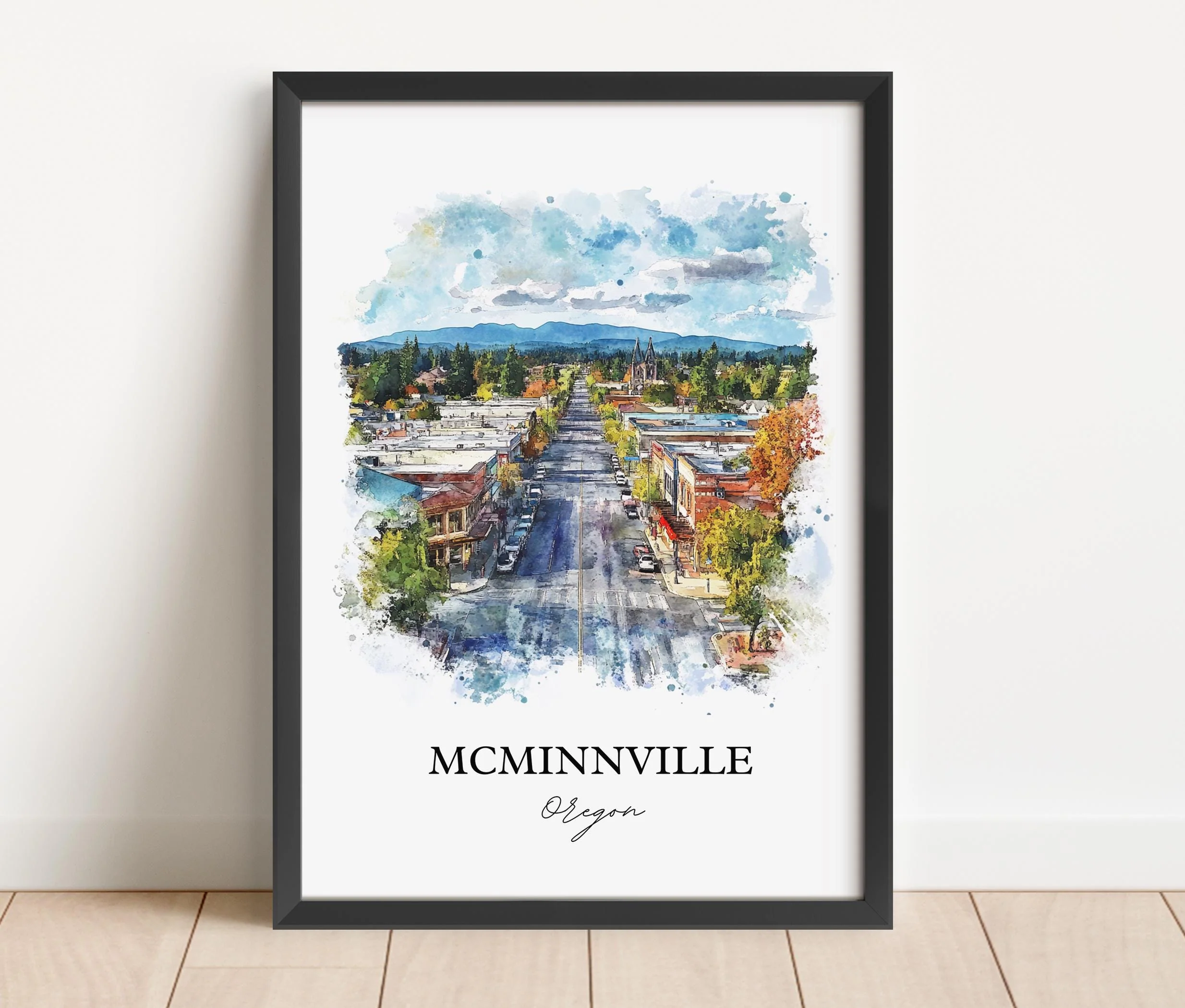McMinnville, USA – Watercolor Art Print - Image 6
