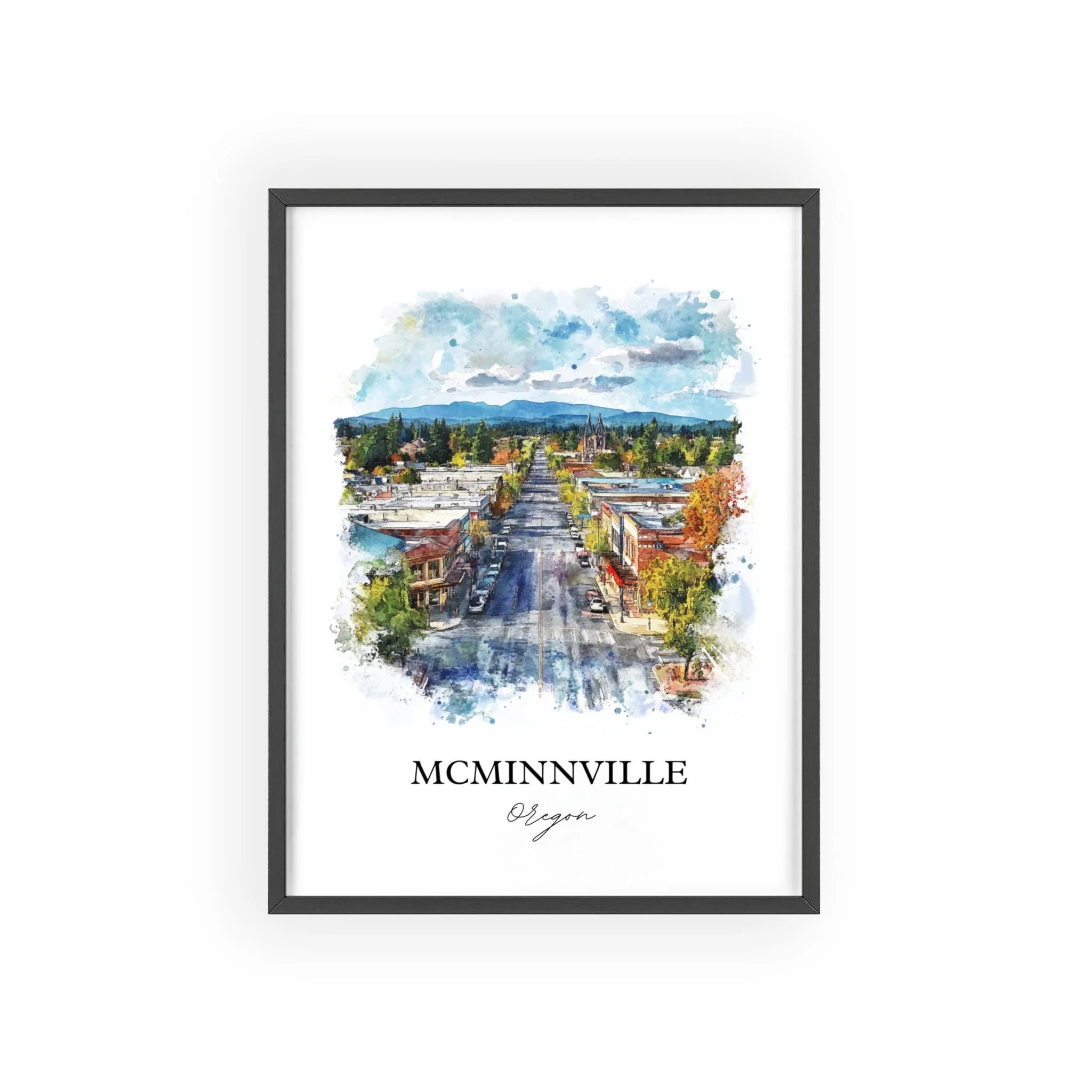 McMinnville, USA – Watercolor Art Print - Image 7