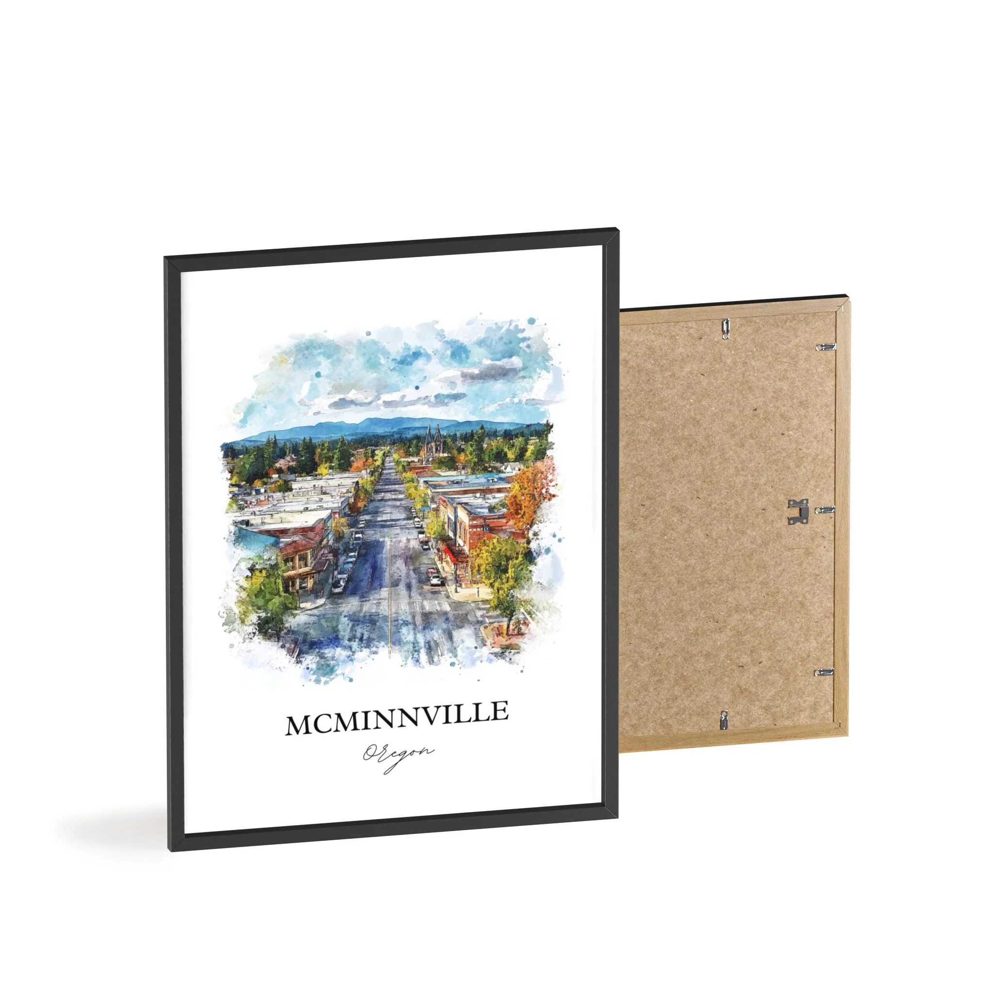 McMinnville, USA – Watercolor Art Print - Image 8