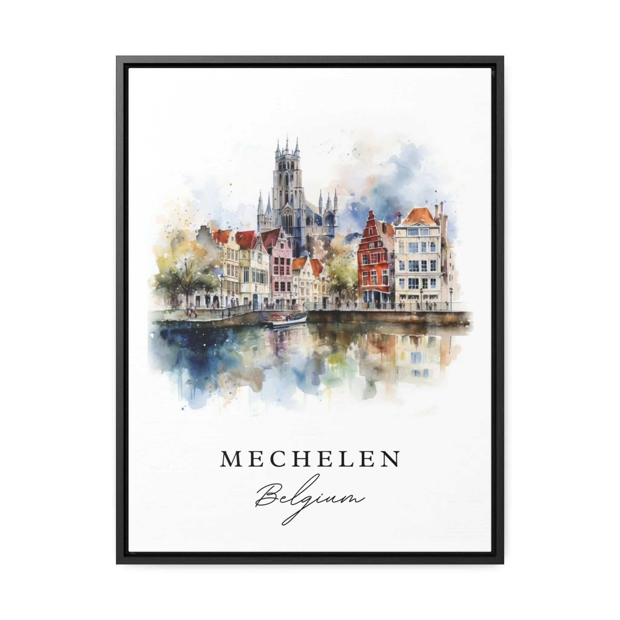 Mechelen, Belgium – Watercolor Art Print - Image 2